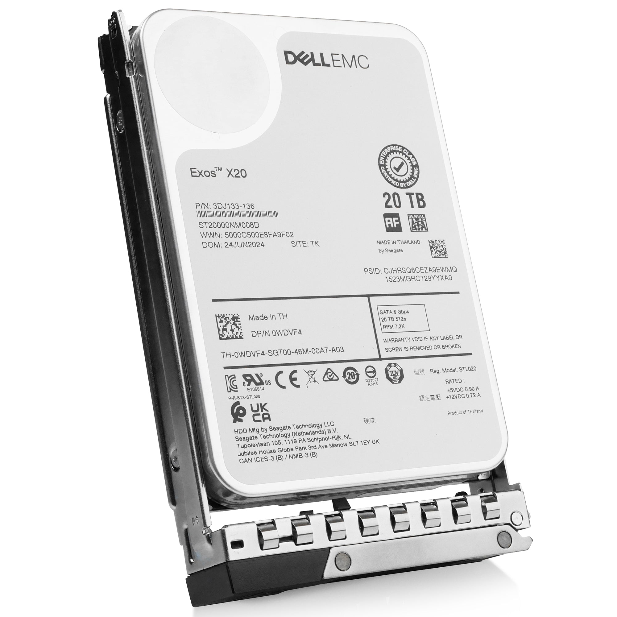 Dell G14 161-BBVZ 20TB 7.2K RPM SATA 6Gb/s 512e 3.5in Hard Drive