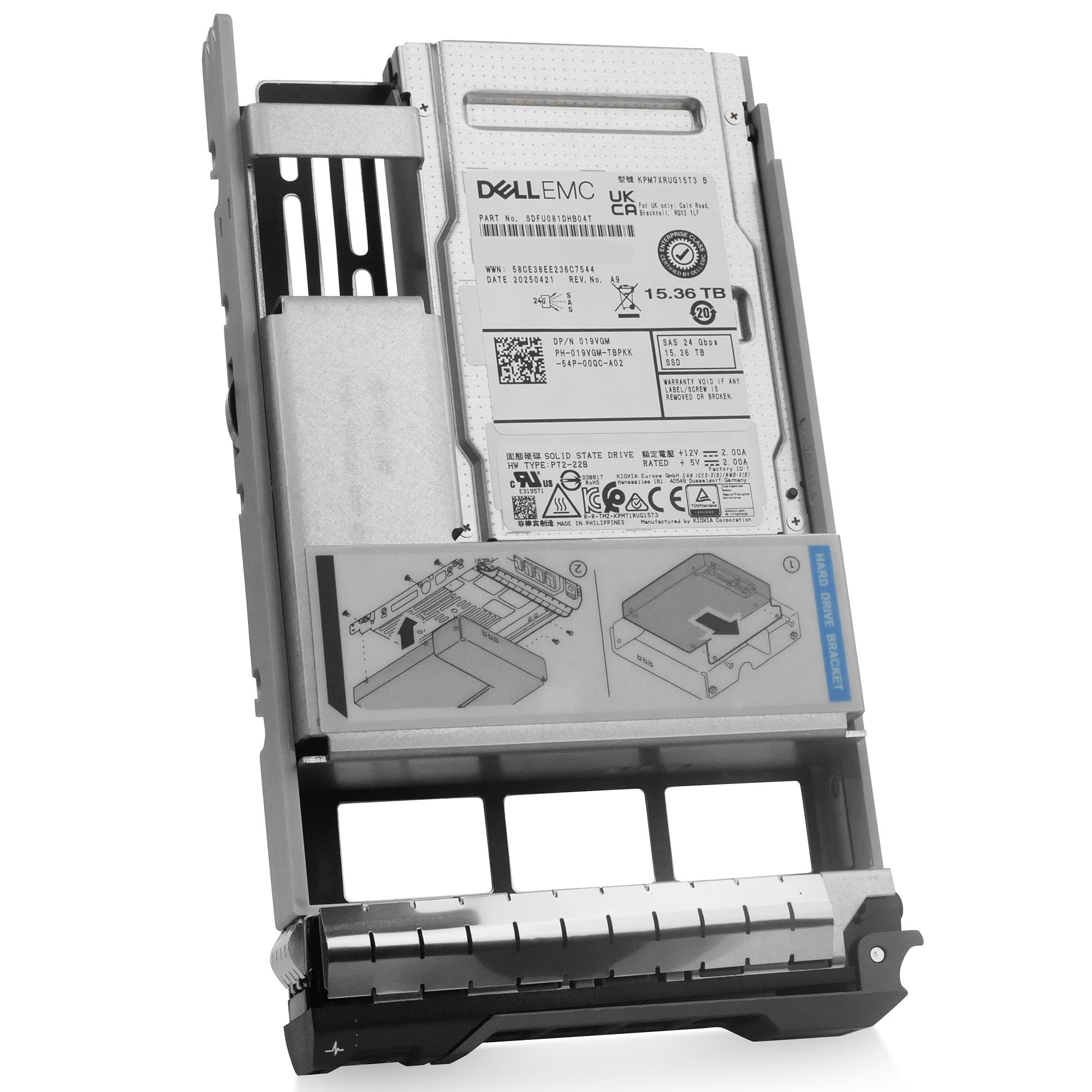 Dell G13 019VGM 15.36TB 1 DWPD SAS-4 24Gb/s 3D TLC Hybrid 3.5in SSD