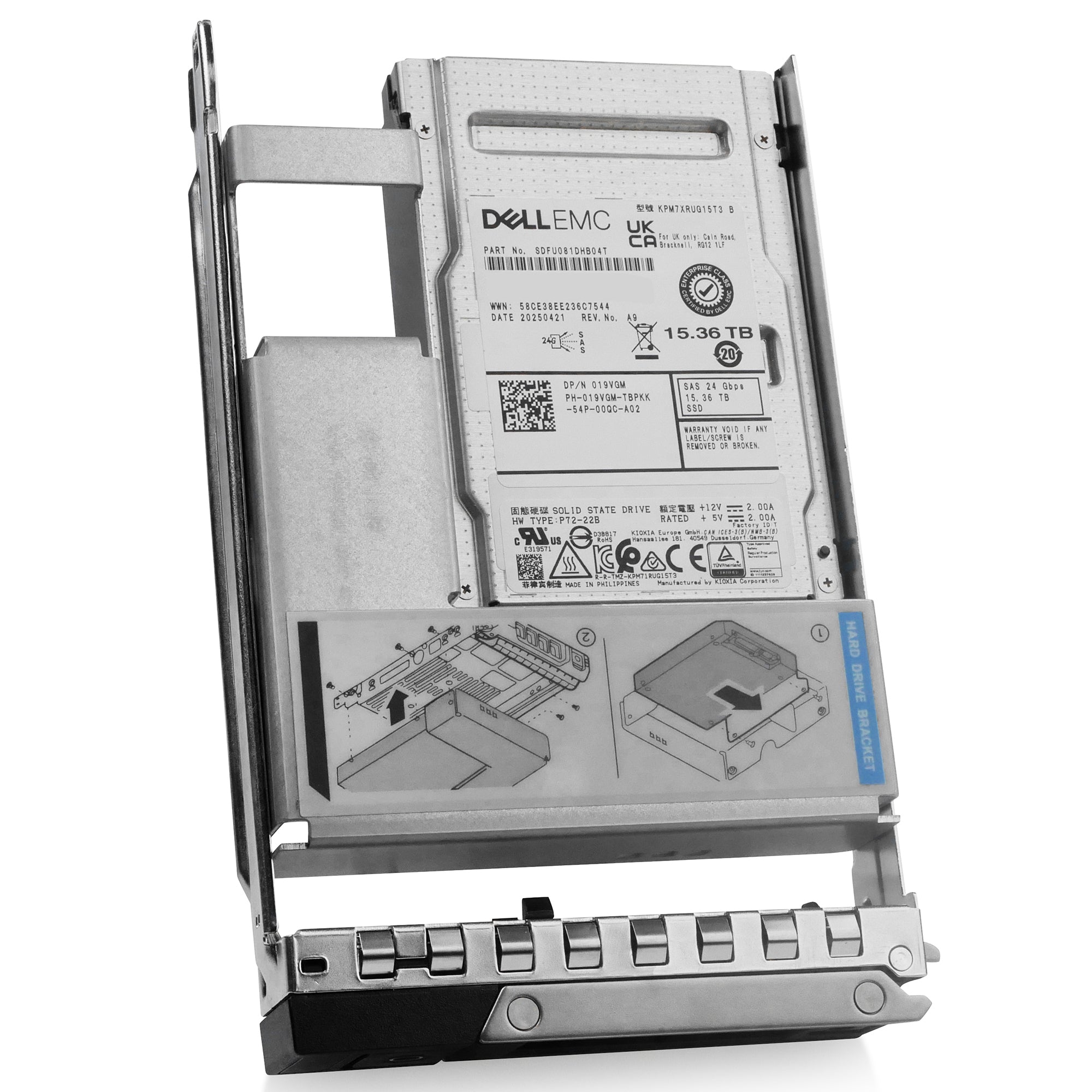 Dell G14 019VGM 15.36TB 1 DWPD SAS-4 24Gb/s 3D TLC Hybrid 3.5in SSD