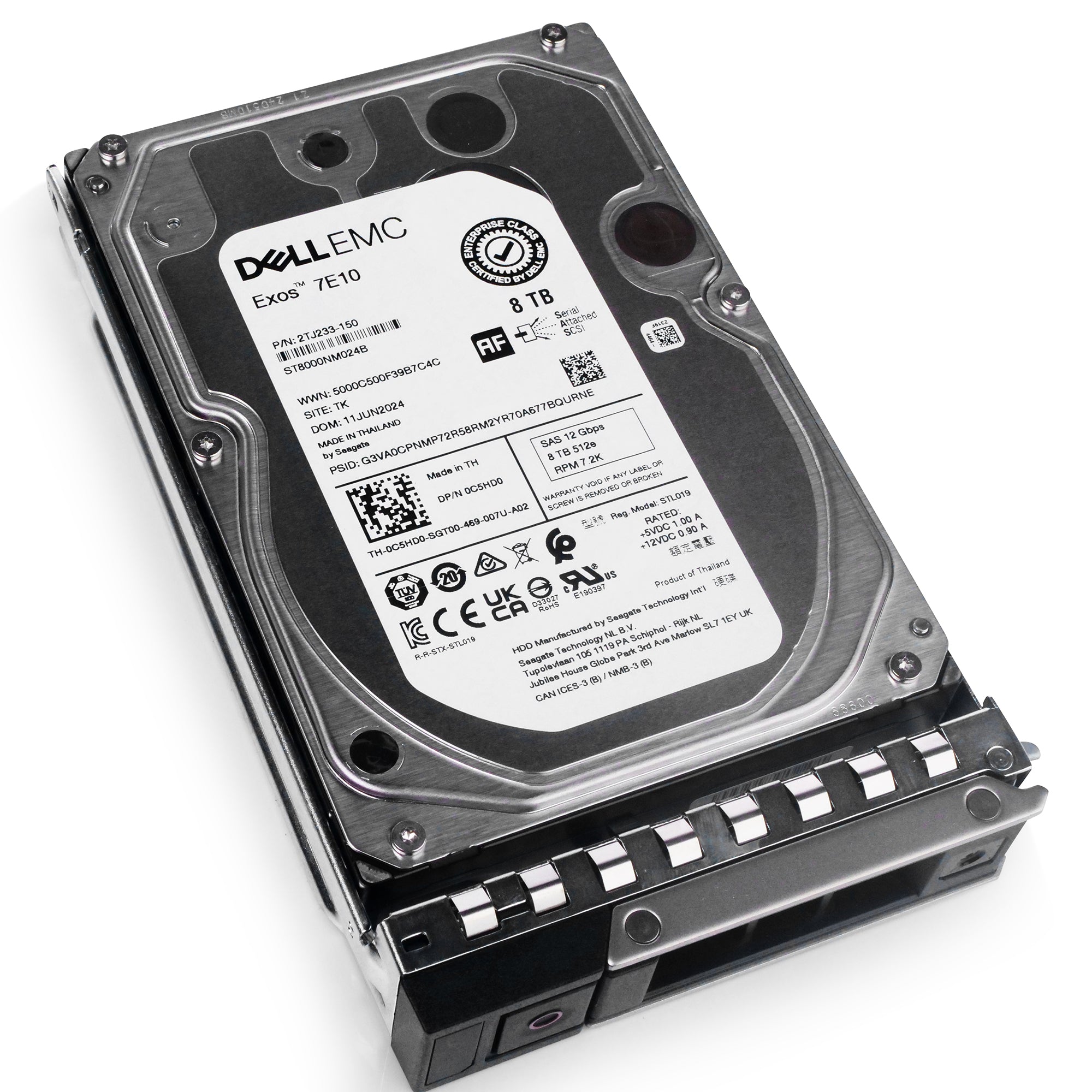 Dell G14 7KDP0 8TB 7.2K RPM SAS 12Gb/s 512e 3.5in Hard Drive