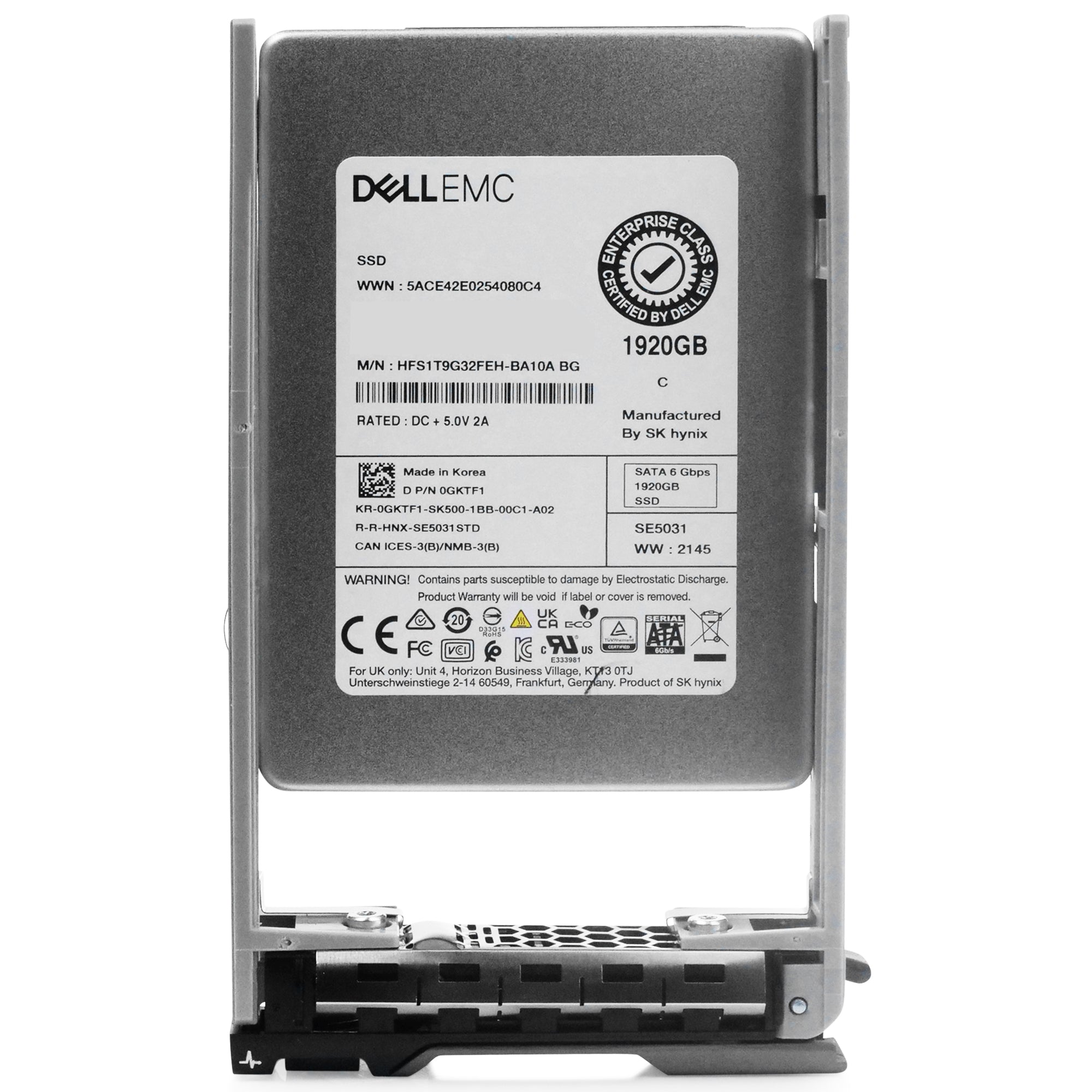 Dell G13 0FCM7P 1.92TB 3 DWPD SATA 6Gb/s Mixed Use 3D TLC 2.5in Refurbished SSD