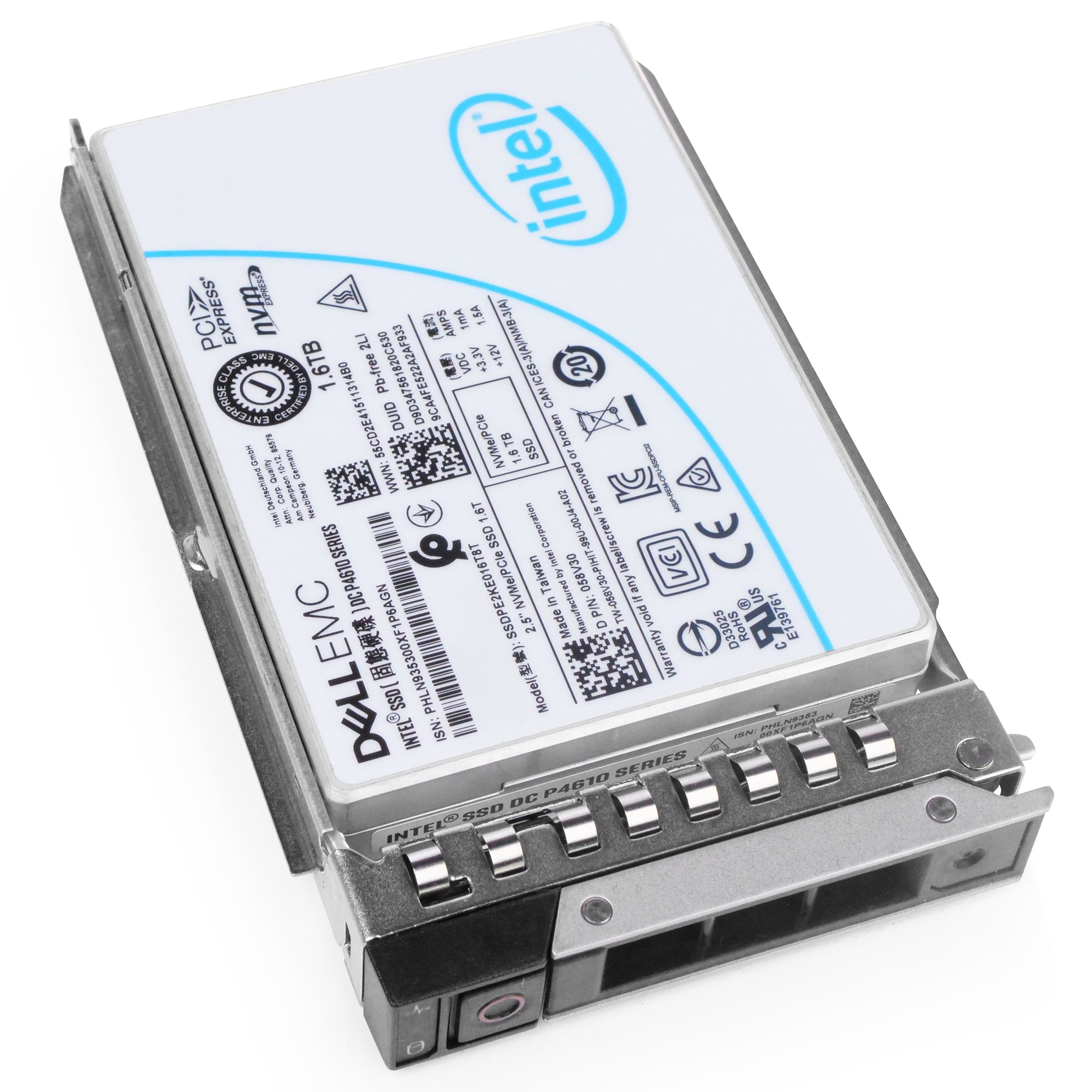 Dell G14 400-BKFK 1.6TB 3 DWPD PCIe Gen 3.1 x4 4GB/s Mixed-Use 3D TLC U.2 NVMe 2.5in Refurbished SSD