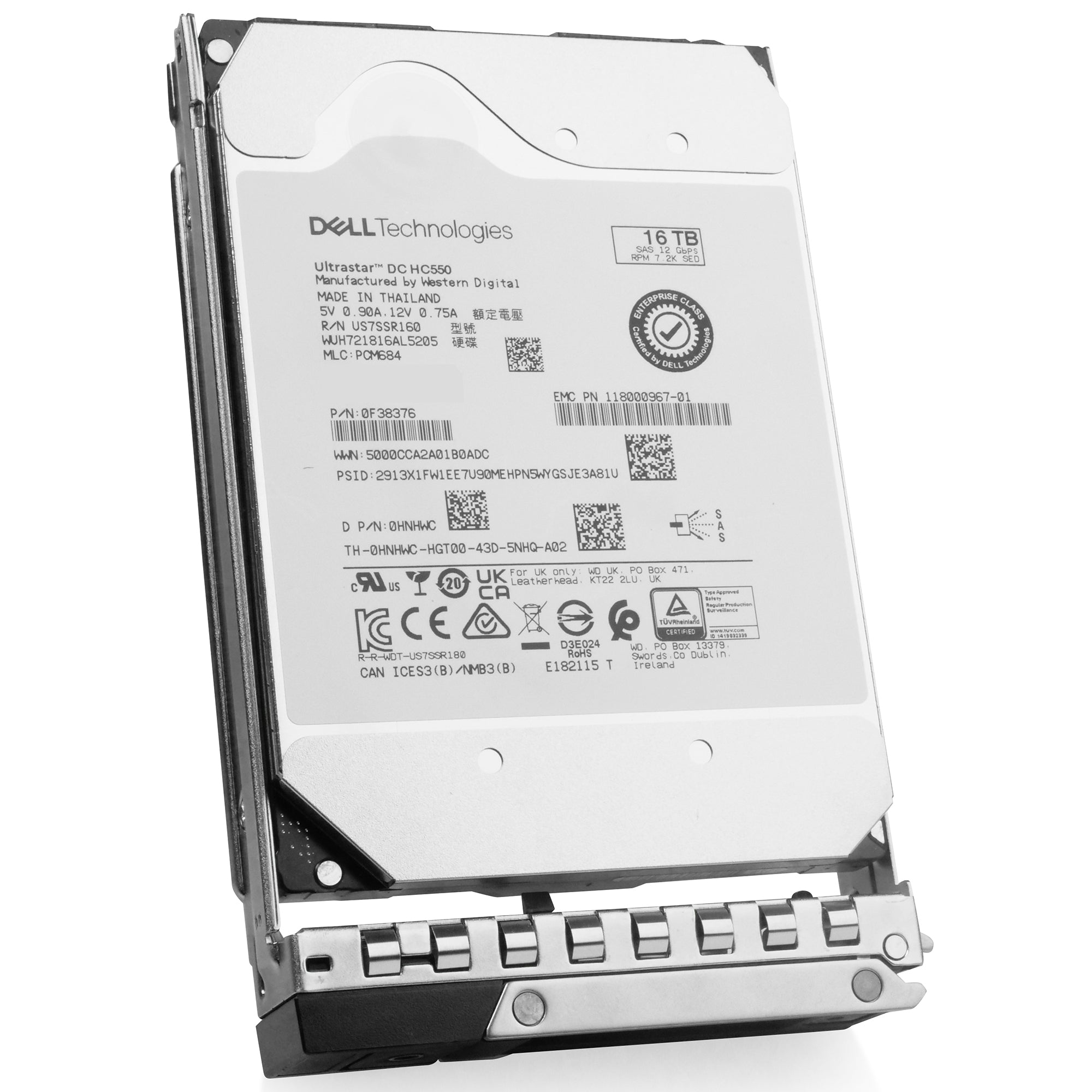 Dell G14 400-BJLB 16TB 7.2K RPM SAS 12Gb/s 512e 3.5in Hard Drive