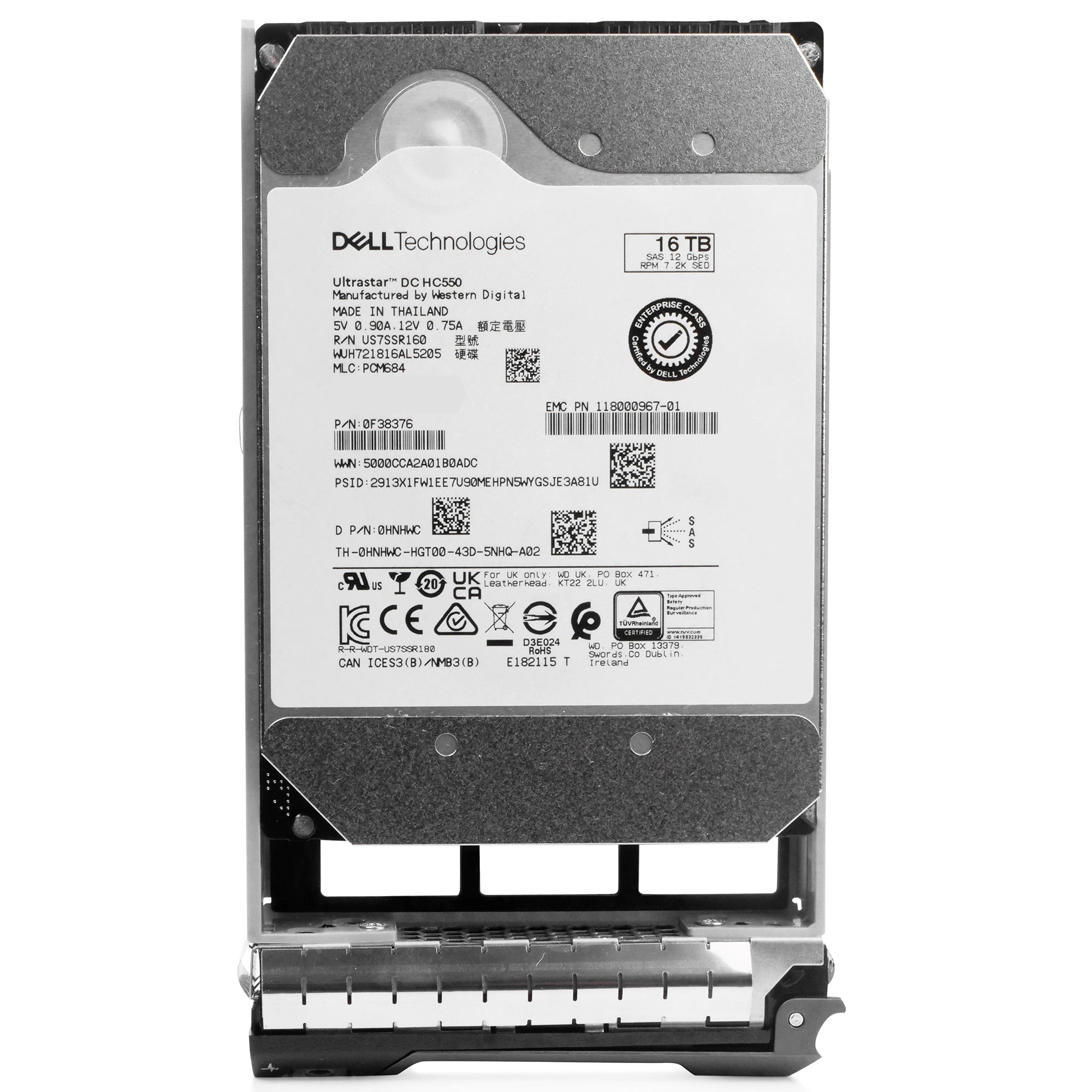 Dell G13 0HNHWC 16TB 7.2K RPM SAS 12Gb/s 512e 3.5in Hard Drive