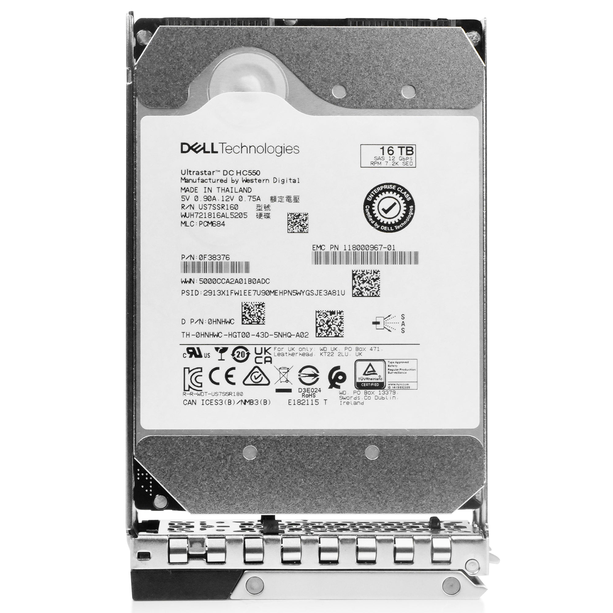Dell G14 400-BHJB 16TB 7.2K RPM SAS 12Gb/s 512e 3.5in Hard Drive