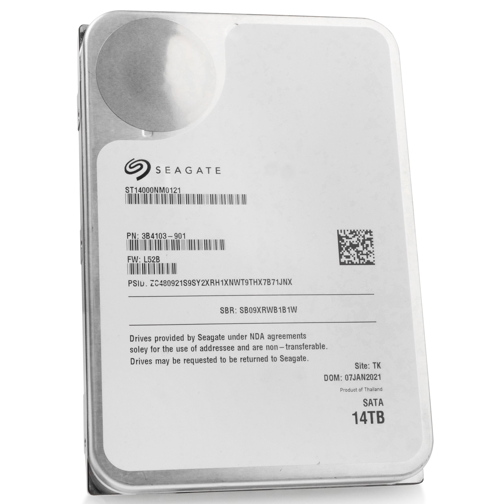 Seagate Exos 2X14 ST14000NM0121 14TB 7.2K RPM SATA 6Gb/s 512e 3.5in Refurbished HDD