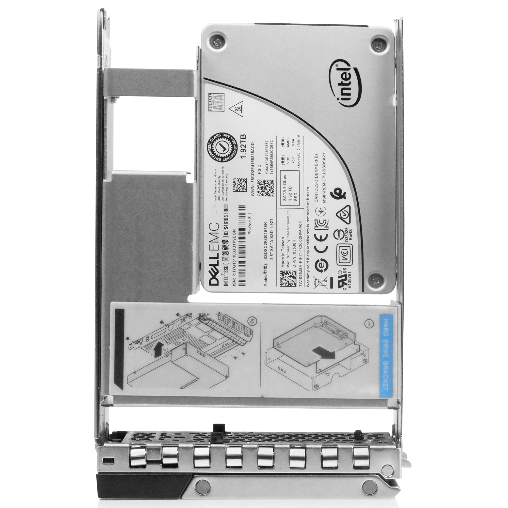 Dell G14 055J8H 1.92TB 3 DWPD SATA 6Gb/s 3D TLC Hybrid 3.5in Refurbished SSD