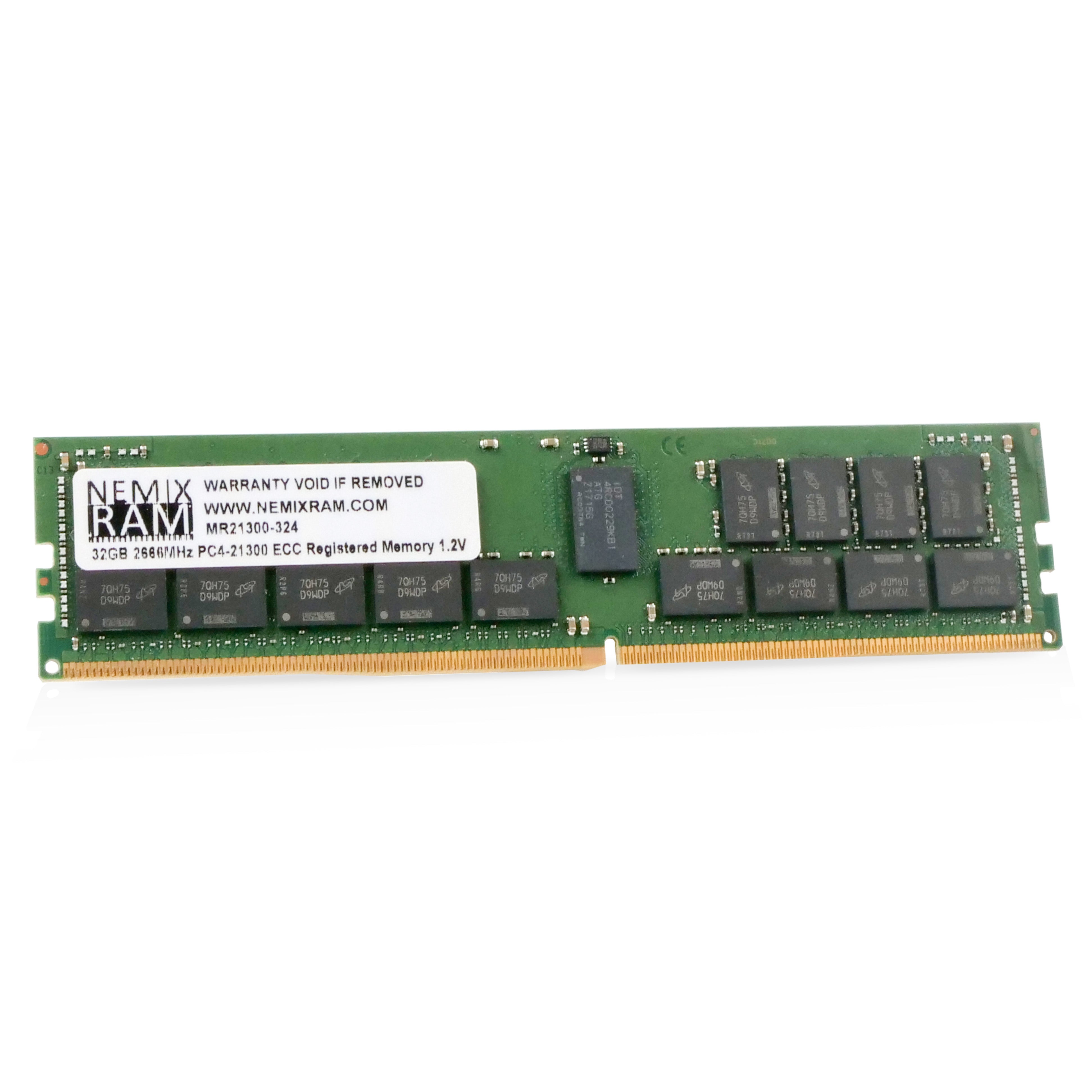 NEMIX RAM MR21300-324 32GB DDR4 2666MHz RDIMM 2Rx4 ECC Server RAM (PC4-21300) Seller Refurbished