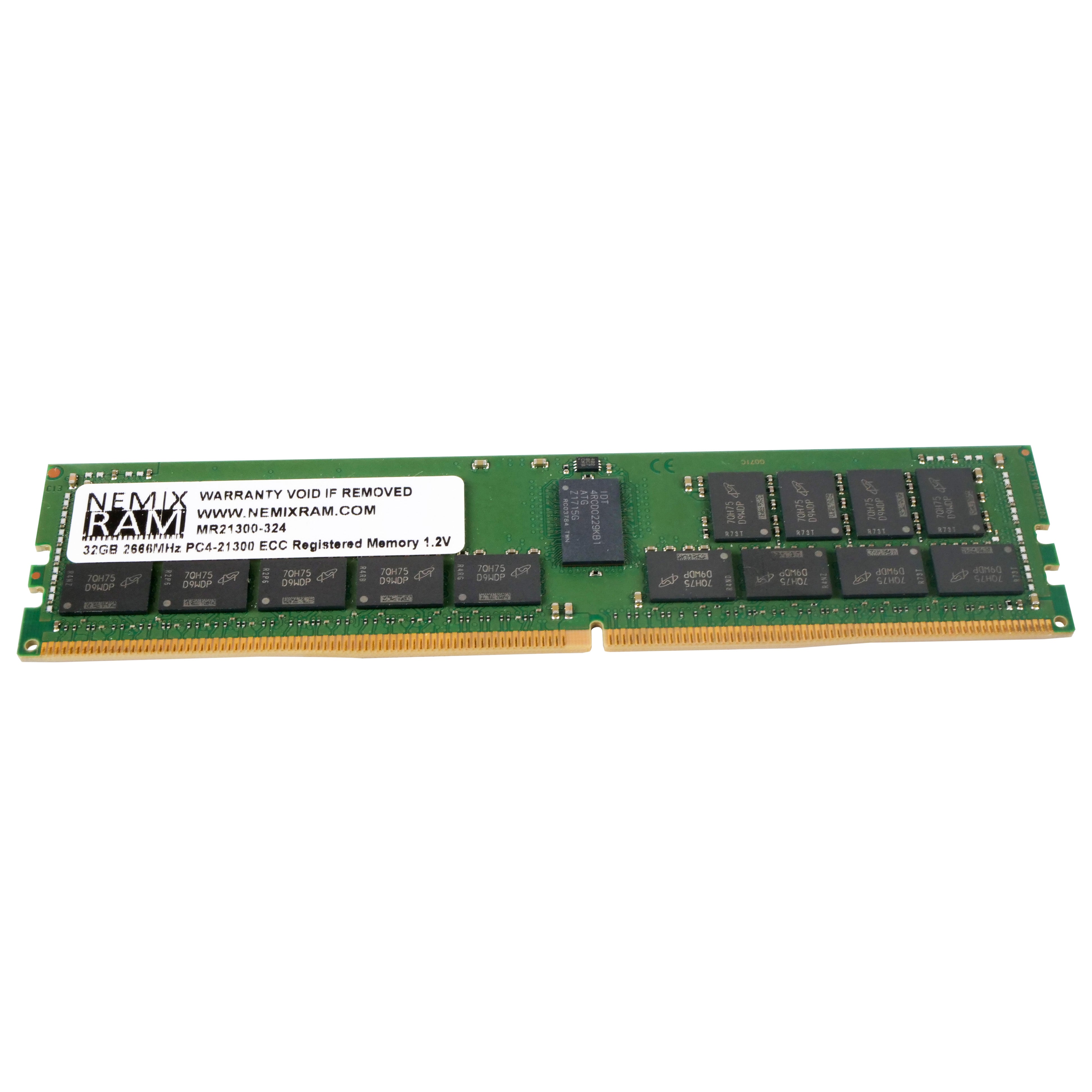 NEMIX RAM MR21300-324 32GB DDR4 2666MHz RDIMM 2Rx4 ECC Server RAM (PC4-21300) Seller Refurbished