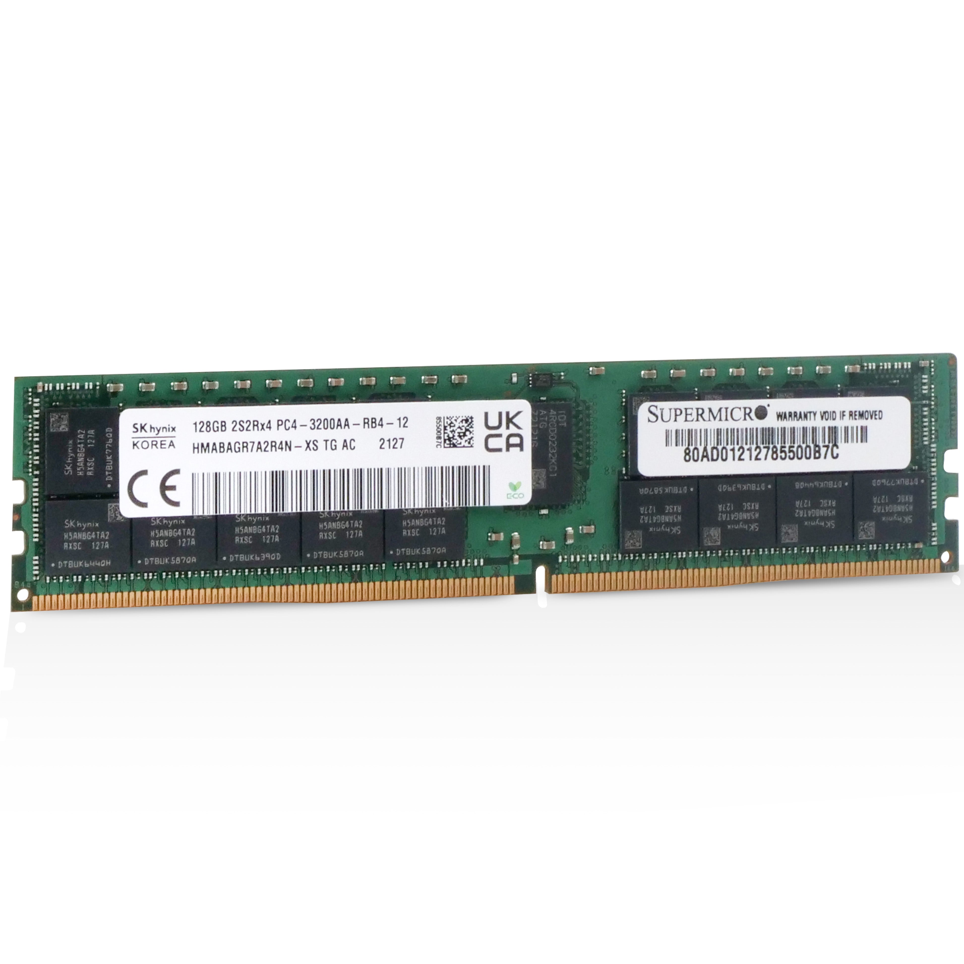 SK Hynix/SUPERMICRO HMABAGR7A2R4N-XS 128GB DDR4 3200MHz RDIMM ECC Server RAM (PC4-3200AA) Seller Refurbished