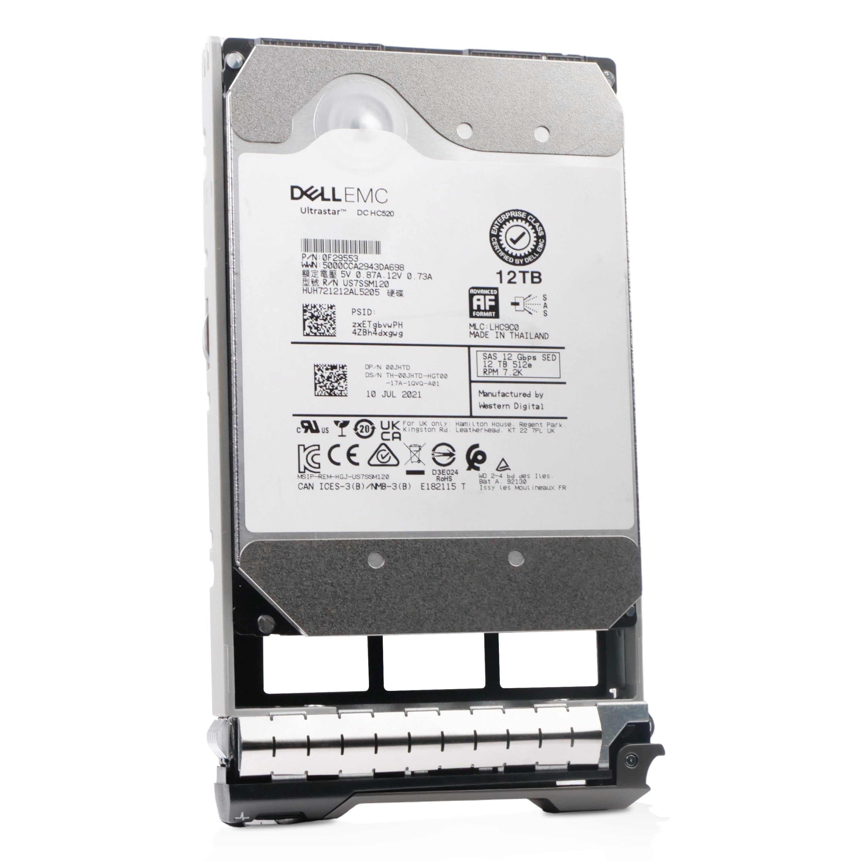 Dell G13 882D1 12TB 7.2K RPM SAS 12Gb/s 512e 256MB 3.5in Refurbished HDD