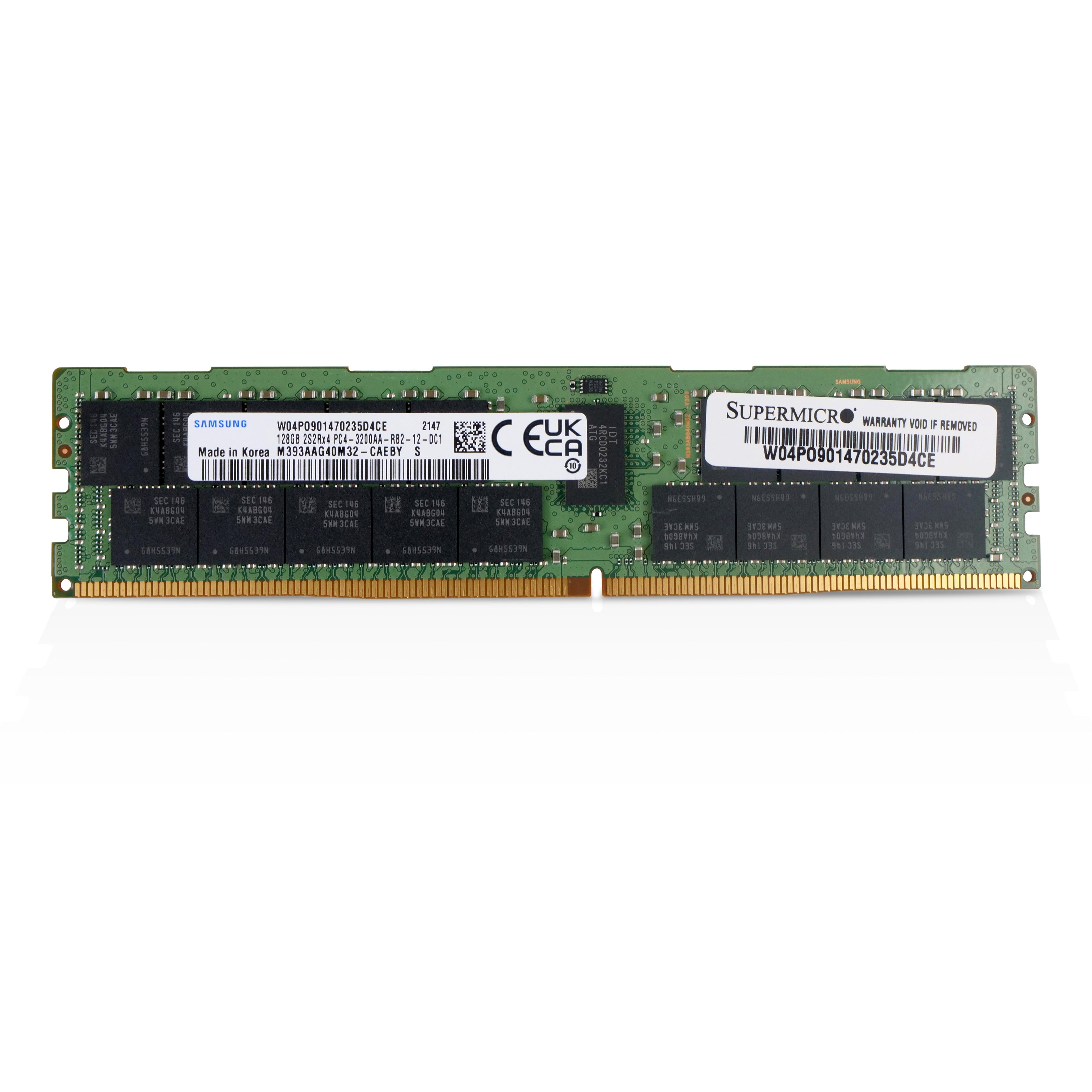 Samsung/SUPERMICRO M393AAG40M32-CAEBY 128GB DDR4 3200MHz RDIMM ECC Server RAM (PC4-25600) Refurbished