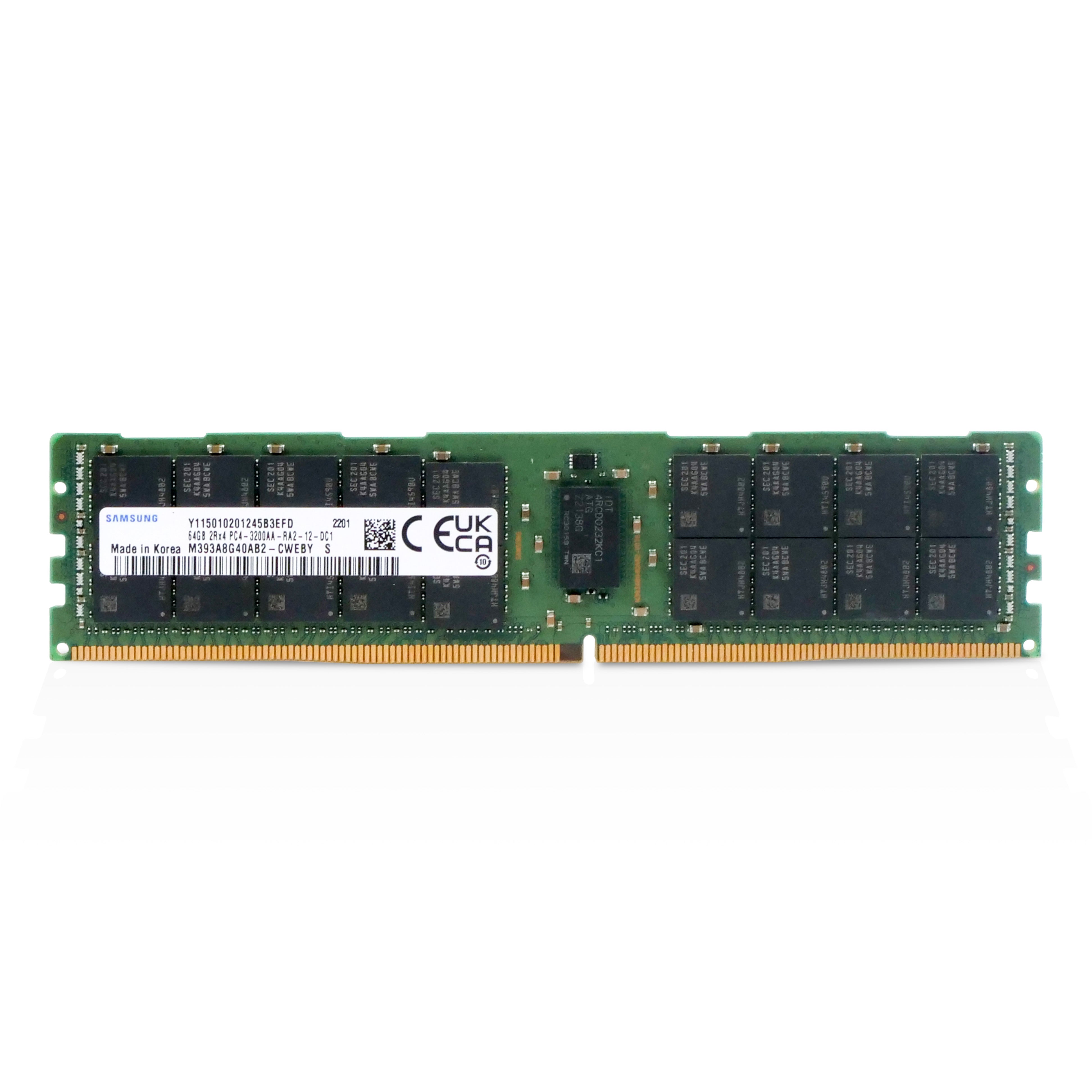 Samsung M393A8G40AB2-CWEBY 64GB DDR4 3200MHz RDIMM ECC Server RAM (PC4-3200AA) Seller Refurbished