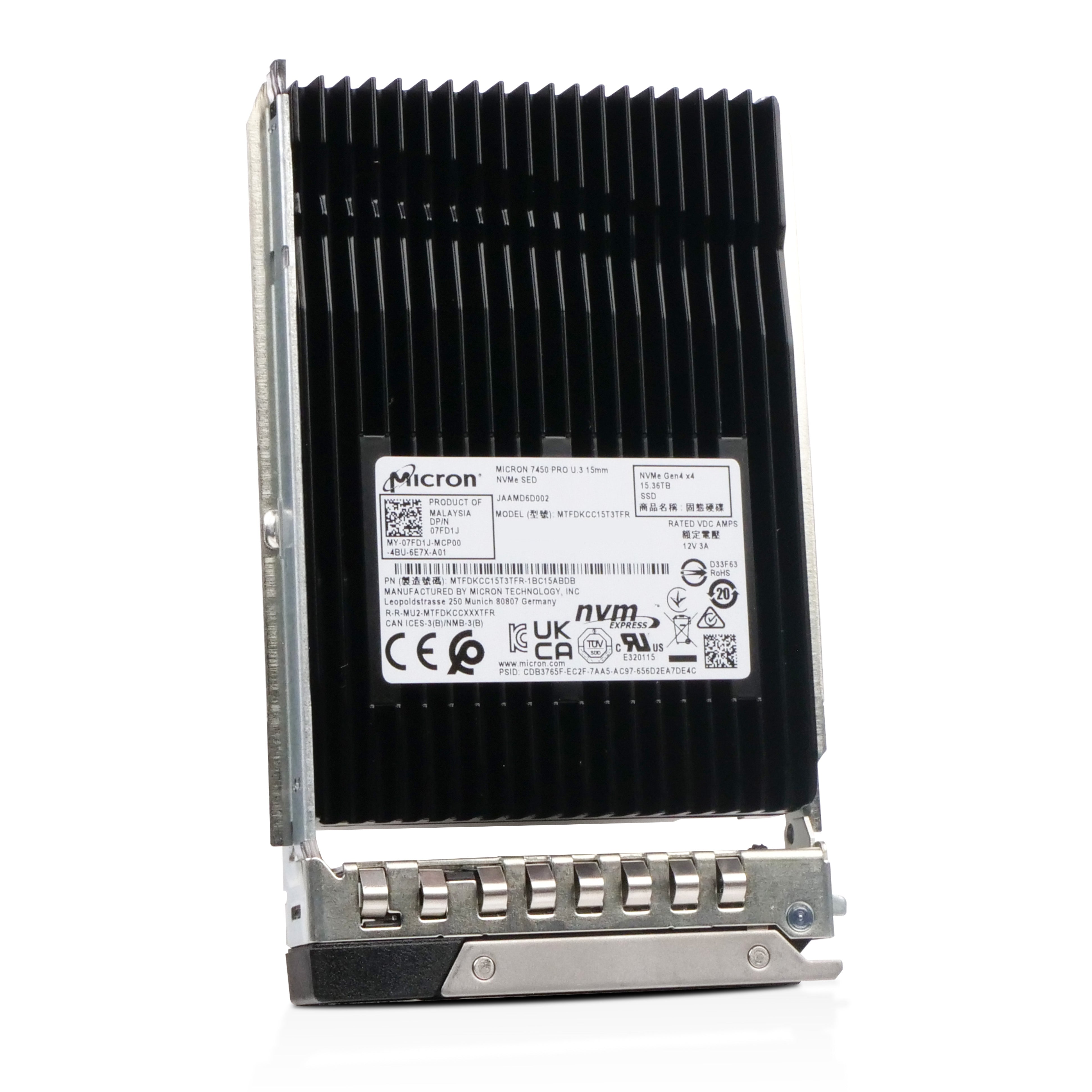 Dell G14 T36Y2 15.36TB 1 DWPD PCIe Gen 4.0 x4 8GB/s Read-Intensive 3D TLC U.3 NVMe 2.5in Solid State Drive