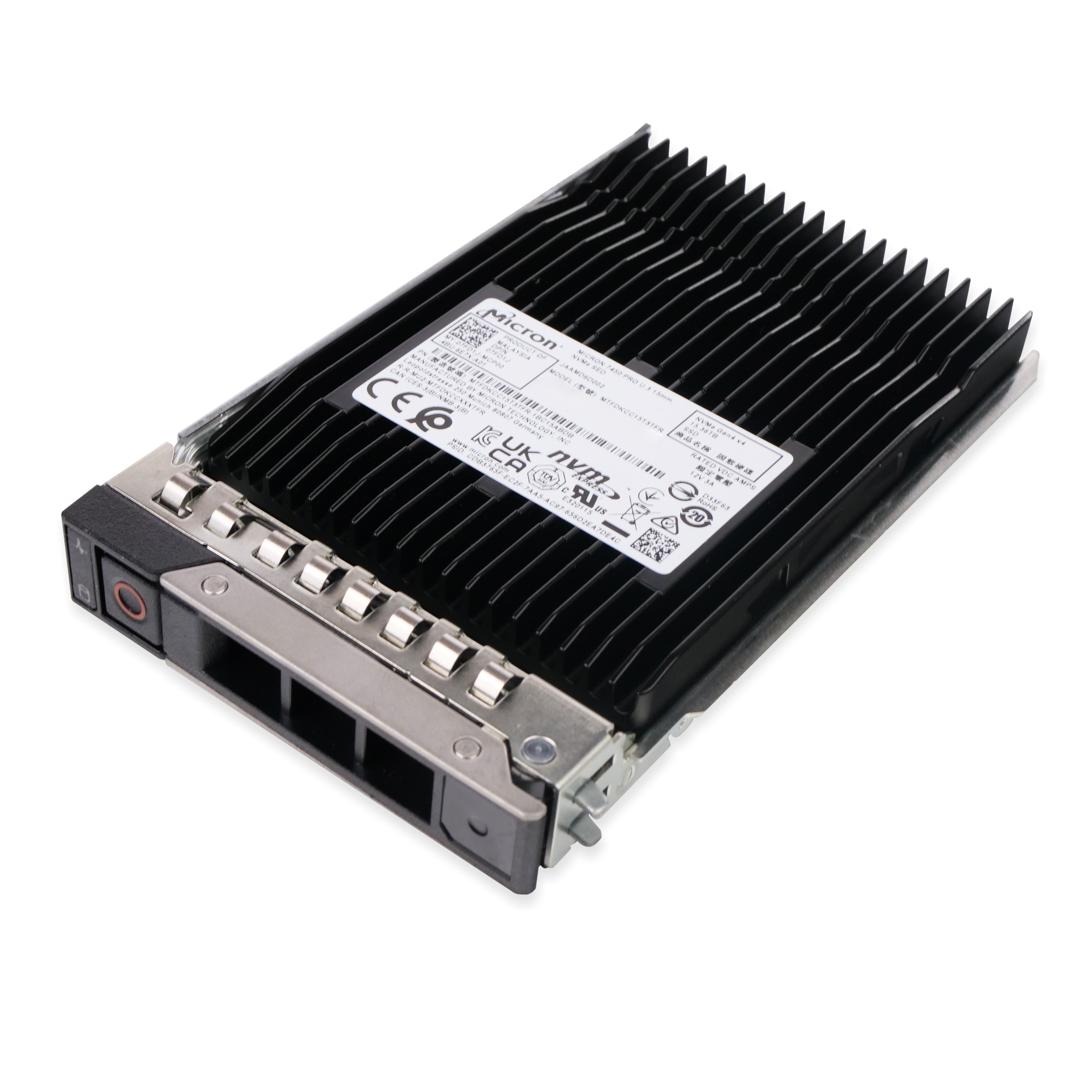 Dell G14 537CT 15.36TB 1 DWPD PCIe Gen 4.0 x4 8GB/s Read-Intensive 3D TLC U.3 NVMe 2.5in SSD
