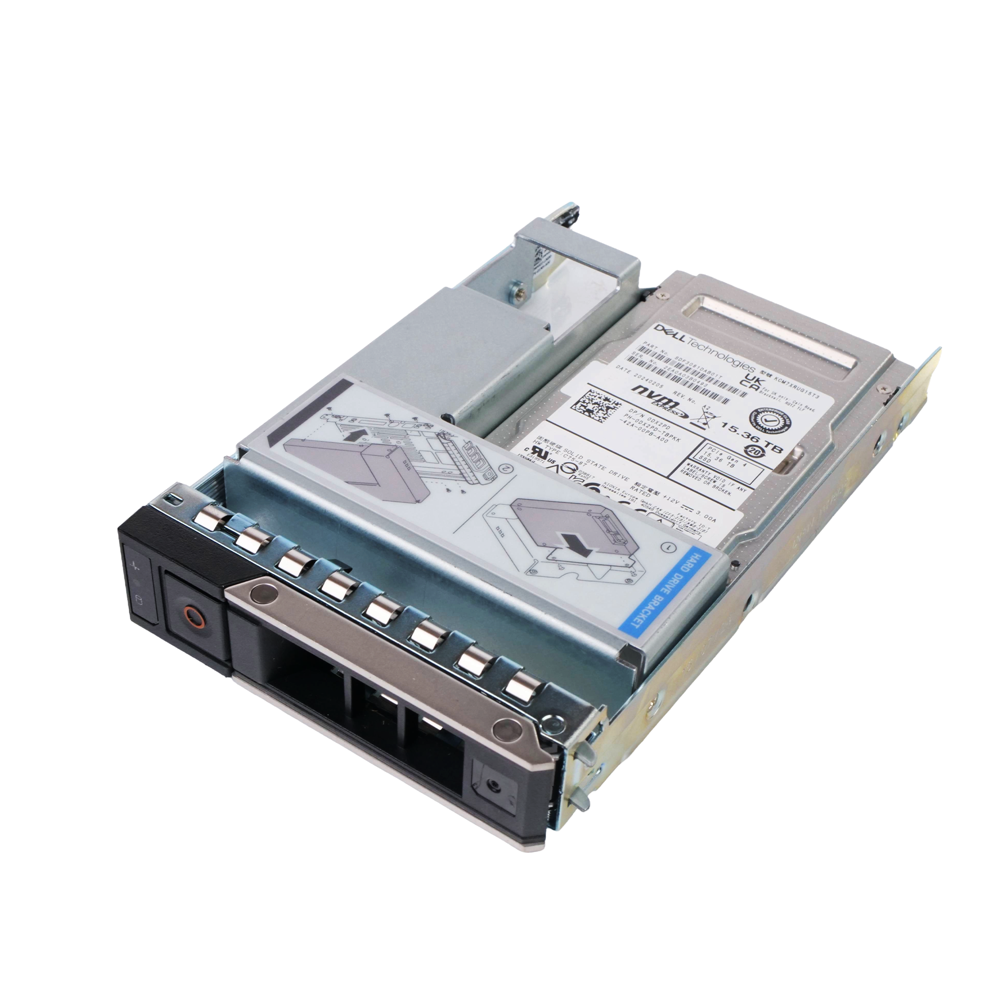 Dell G14 0DX2PD 15.36TB 1 DWPD PCIe Gen 4.0 x4 8GB/s Mixed Use U.2 3D TLC Hybrid 3.5in SSD