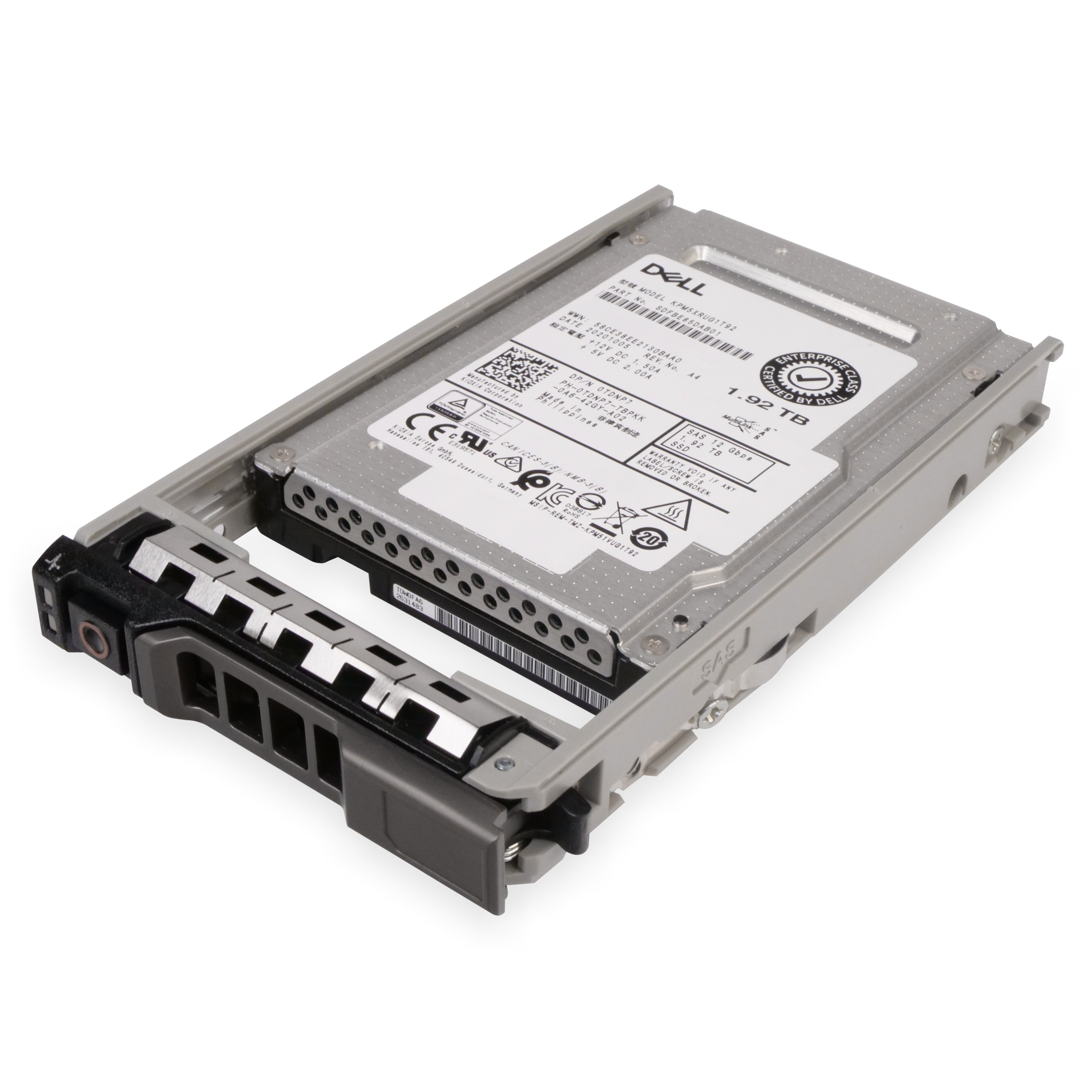 Dell G13 0TDNP7 1.92TB 1 DWPD SAS 12Gb/s Read Intensive 3D TLC 2.5in Solid State Drive