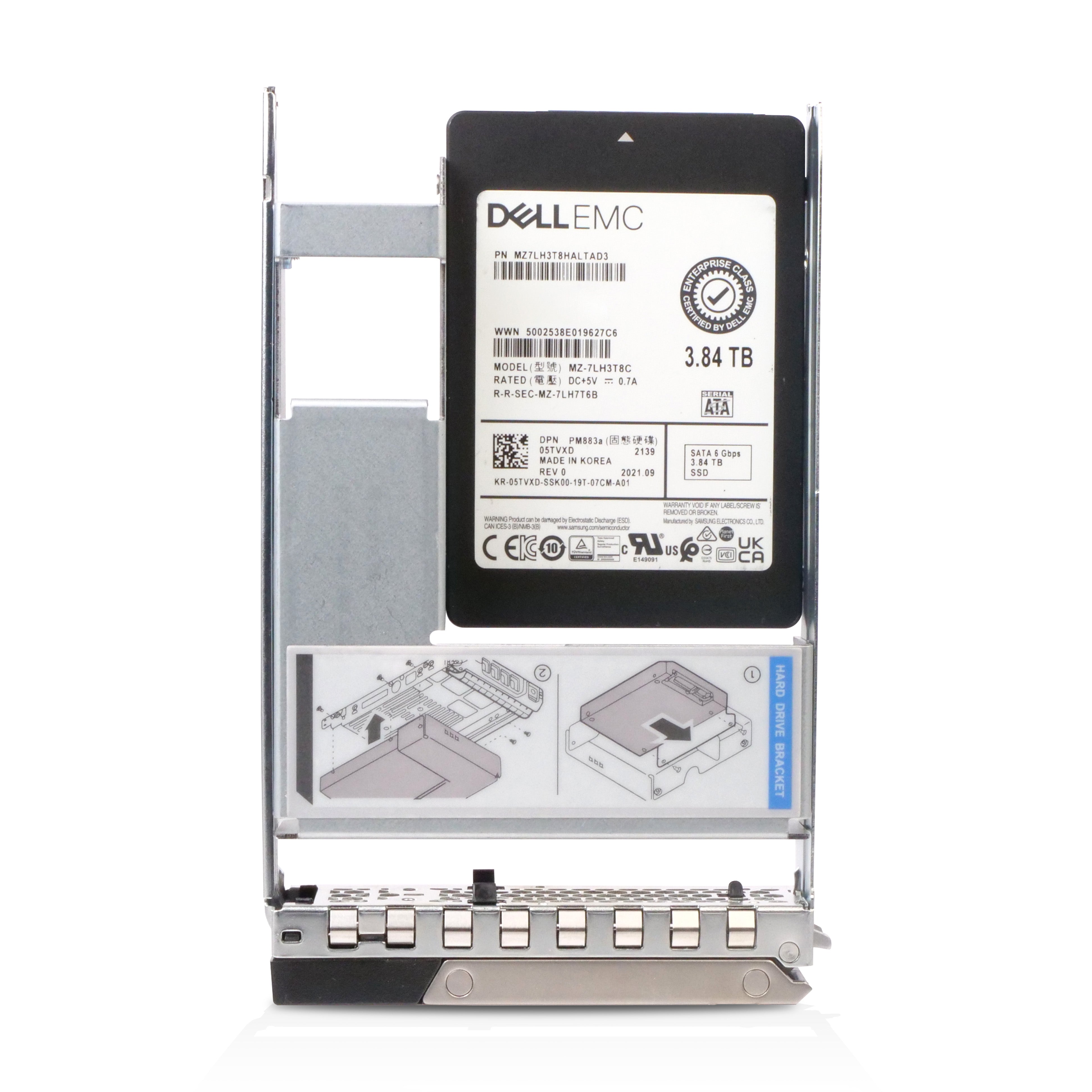 Dell G14 05TVXD 3.84TB 1 DWPD SATA 6Gb/s 3D TLC Hybrid 3.5in Refurbished SSD
