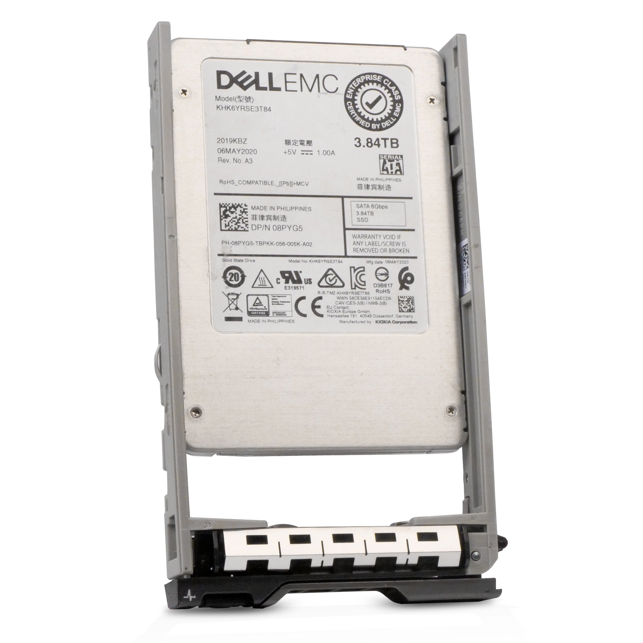 Dell G13 08PYG5 3.84TB 1 DWPD SATA 6Gb/s 3D TLC 2.5in Refurbished SSD