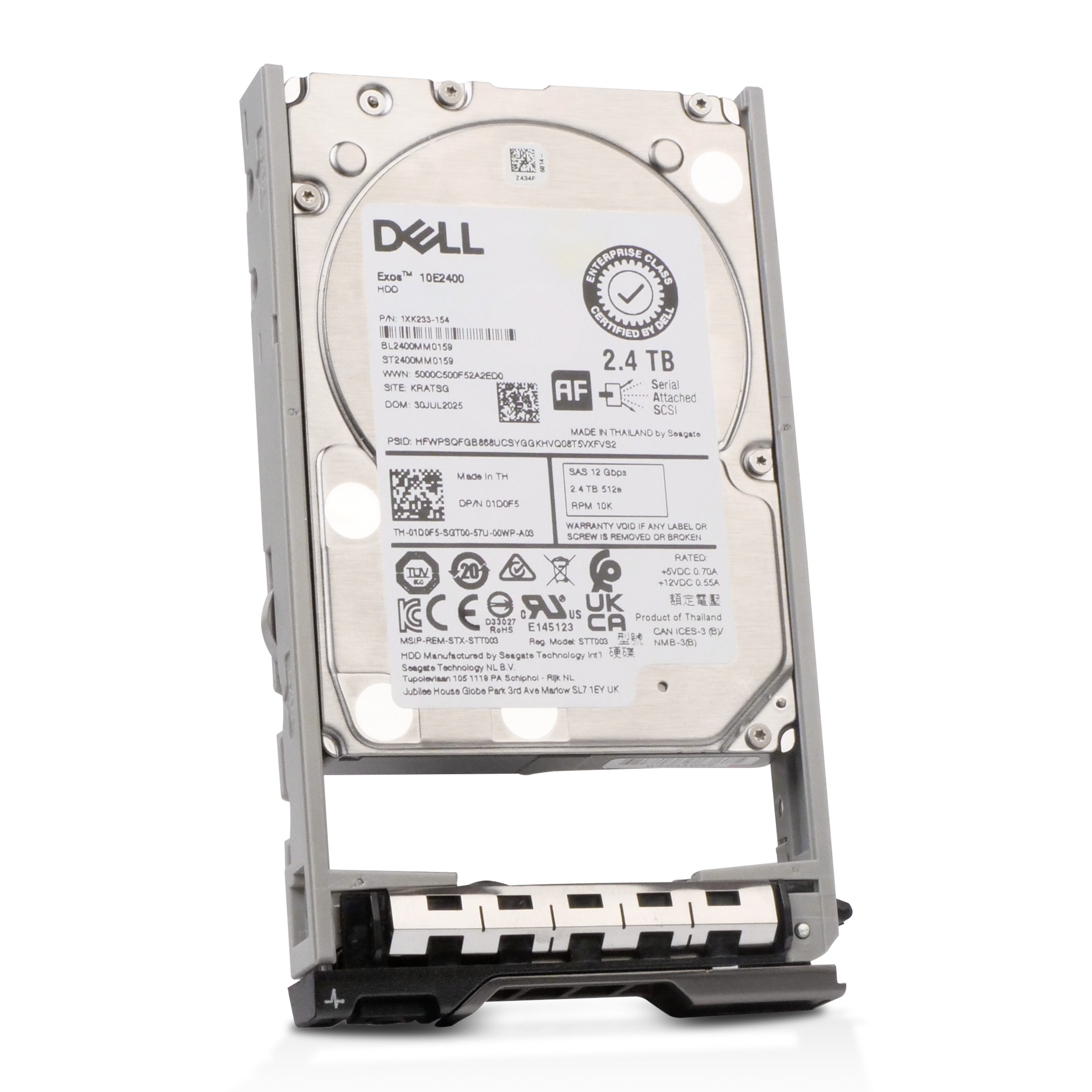 Dell G13 400-AWZD 2.4TB 10K RPM SAS 12Gb/s 512e 256MB 2.5in HDD