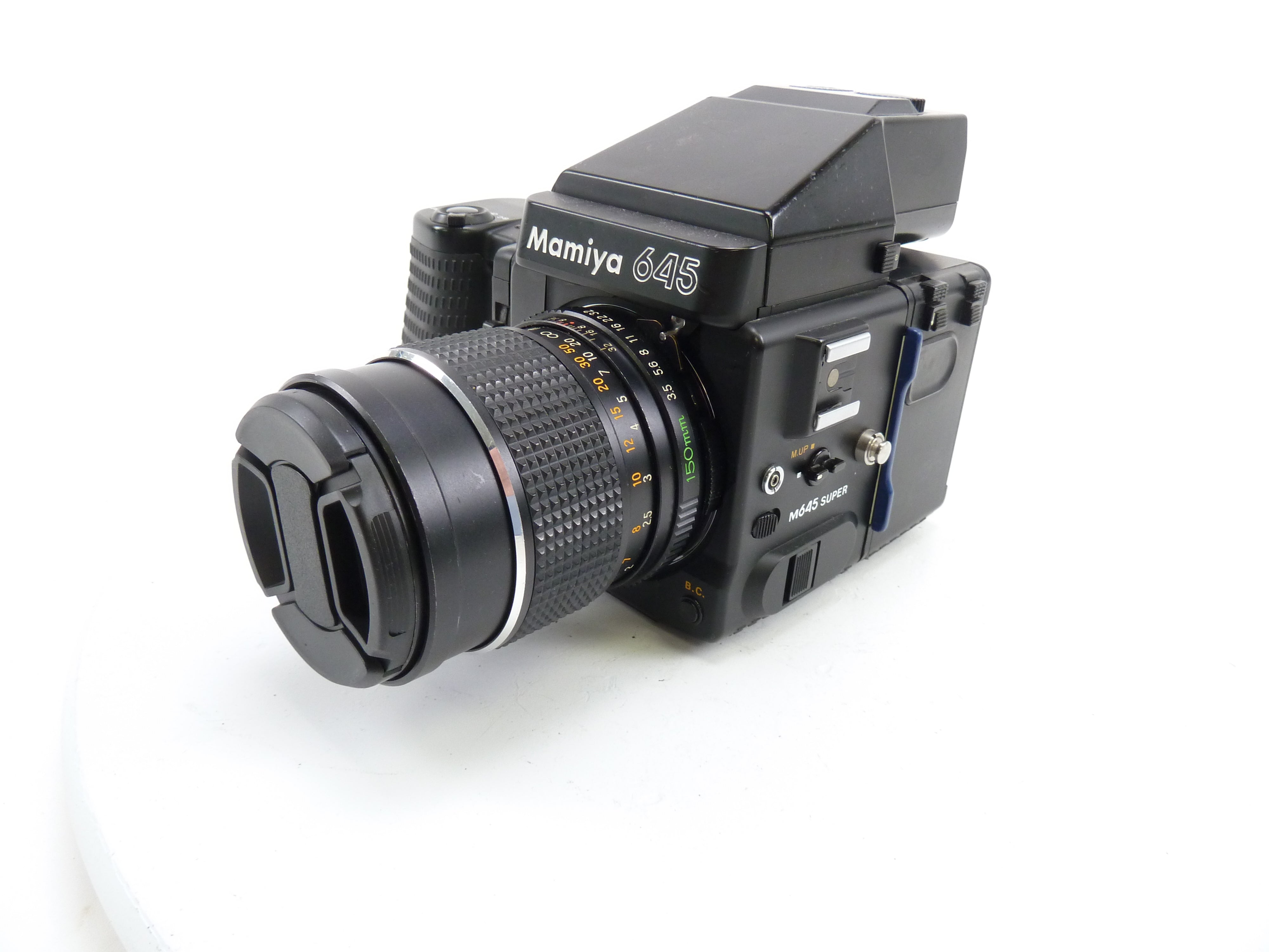 Mamiya 645 Super Kit with Prism Finder, Motor Drive, 120 Back, & 150MM f3.5 C Lens