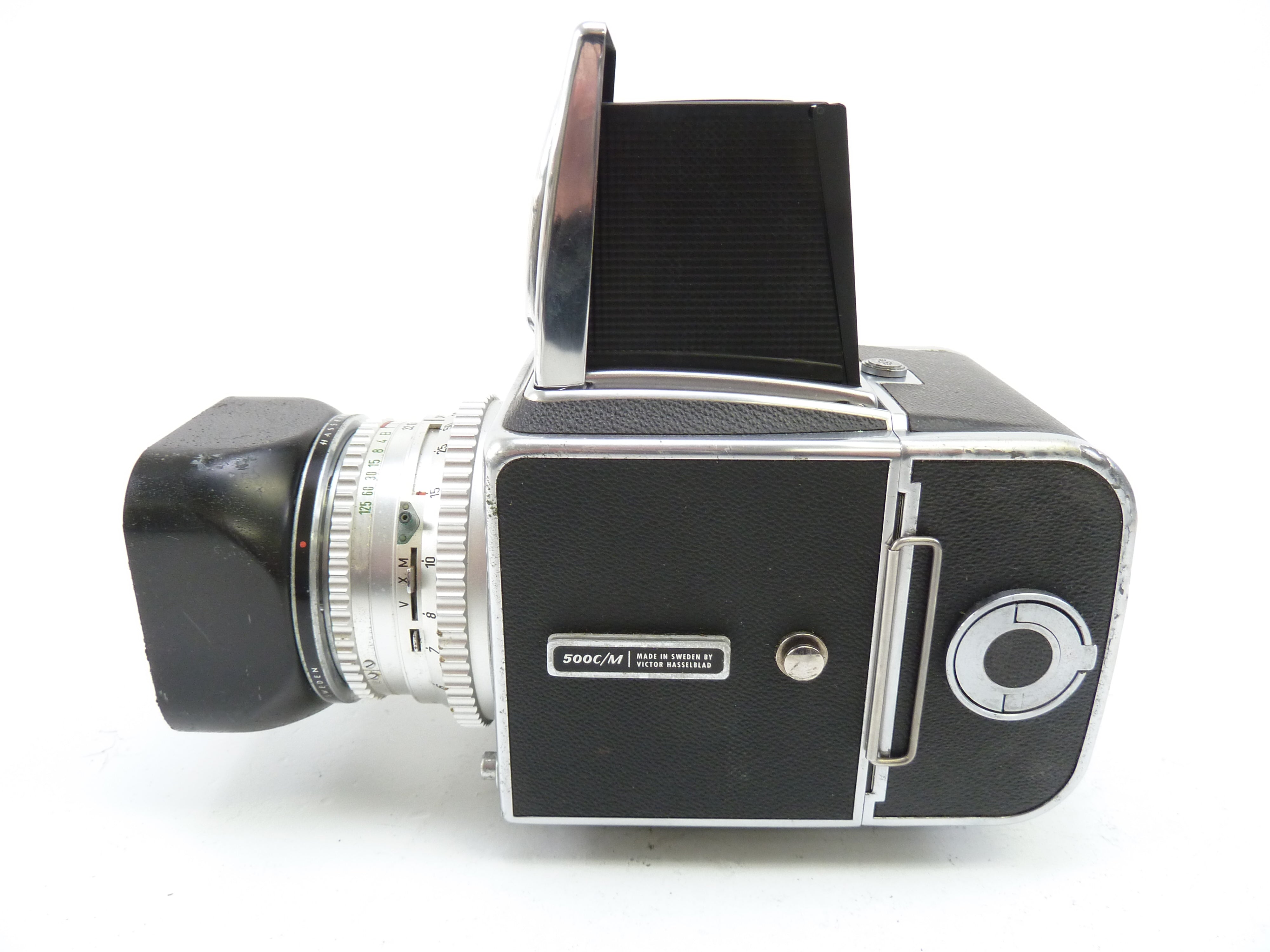 Hasselblad 500C Camera Outfit with 80MM F2.8, 120 Film Back, and WLF