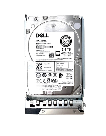 New Dell Certified 2.4TB 10K RPM 2.5in SAS 512e 12Gbps 14th Gen hot-plug hard drive and tray for PowerEdge