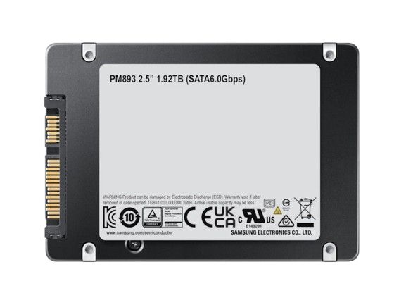 Samsung PM893 1.92TB SATA 6GB/s 2.5" Solid State Drive