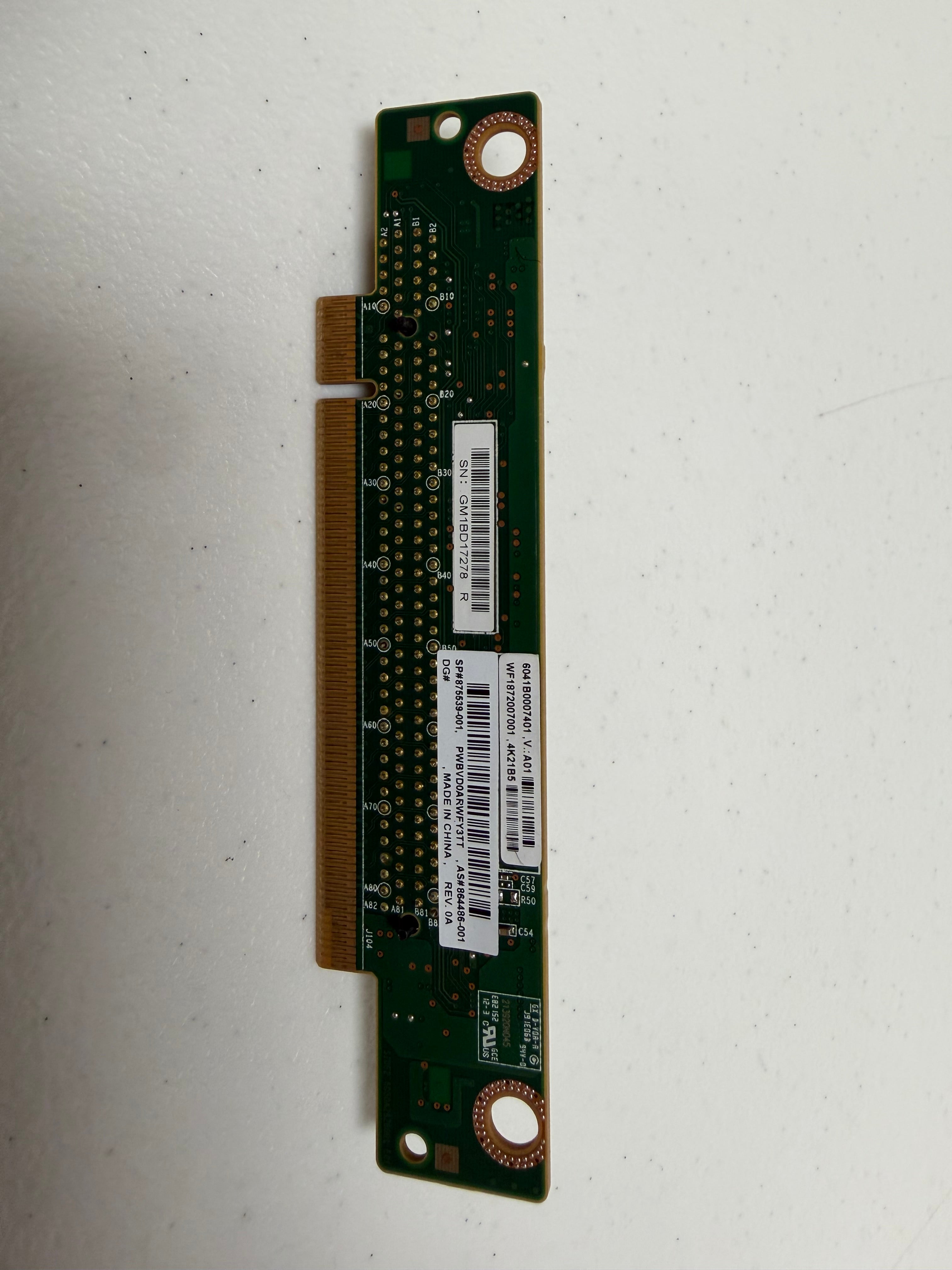 HPE 875539-001 864486-001 - DL360 Gen10 Secondary Riser Card | Alo Tech Solutions