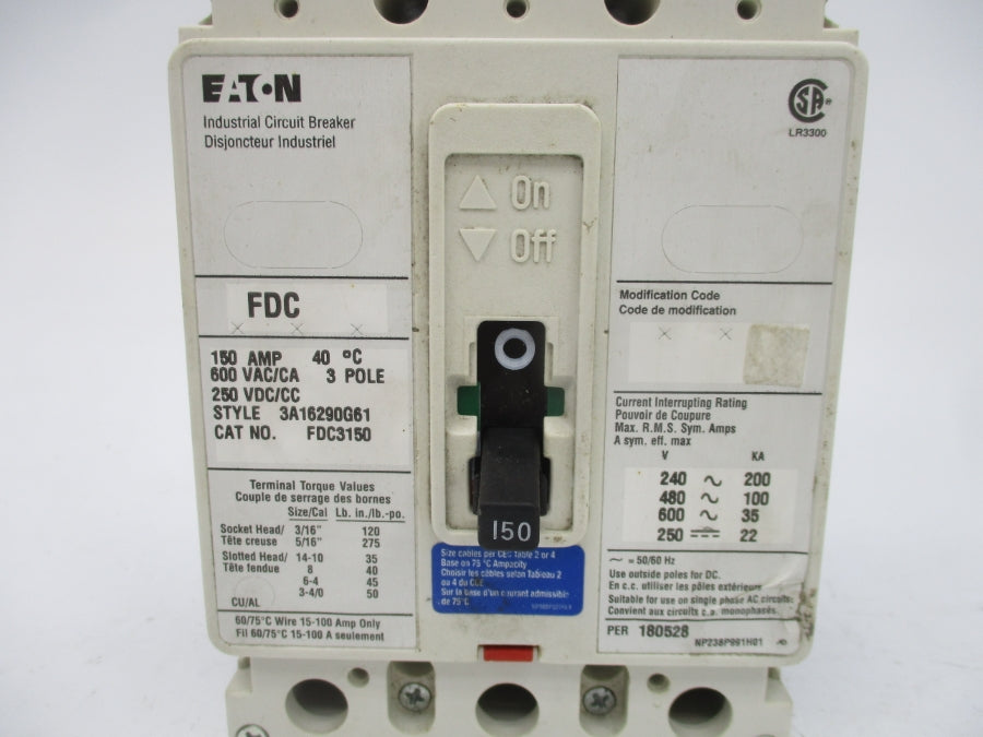 EATON FDC3150 600VAC 150A UNMP