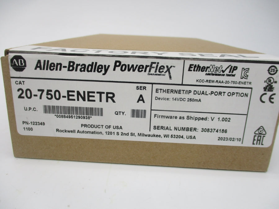 ALLEN BRADLEY 20-750-ENETR SER. A F/W 1.002 14VDC DATE: 2023 NSFS