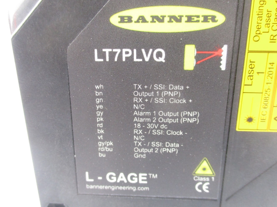 BANNER ENGINEERING LT7PLVQ 73440 18-30VDC NSMP