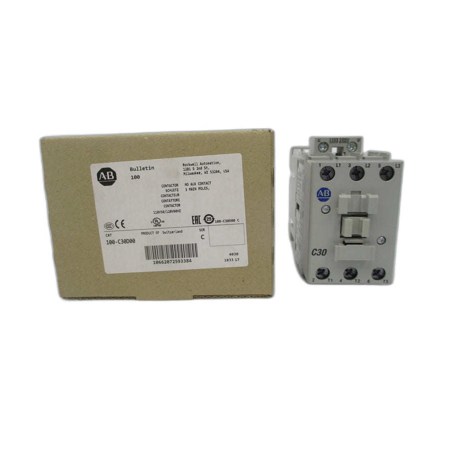 ALLEN BRADLEY 100-C30D00 SER.C 110/120V (BR/WH) NSMP