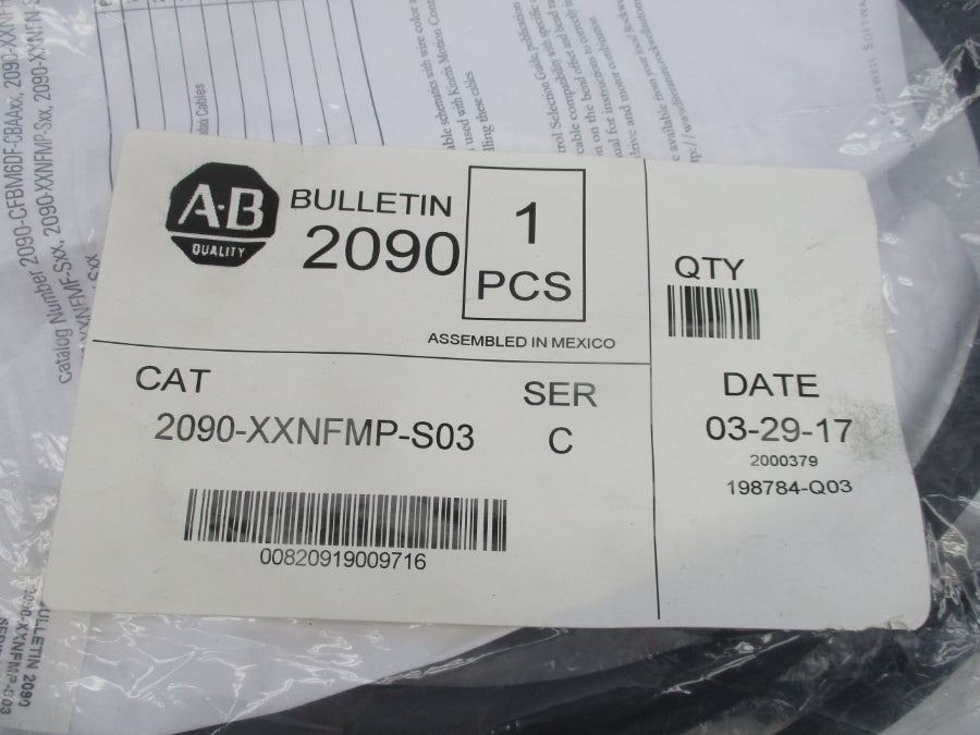 ALLEN BRADLEY 2090-XXNFMP-S03 SER. C NSMP