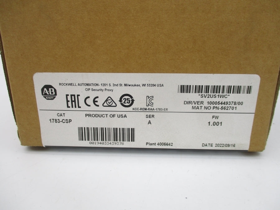 ALLEN BRADLEY 1783-CSP SER. A F/W 1.001 DATE: 2022 NSFS