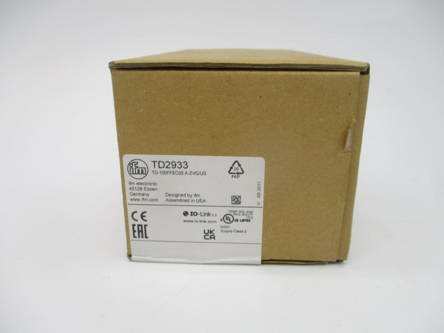 IFM EFECTOR TD2933 TD-100FFEC02-A-ZVG/US 18-32VDC 0-300'F 2" NSMP