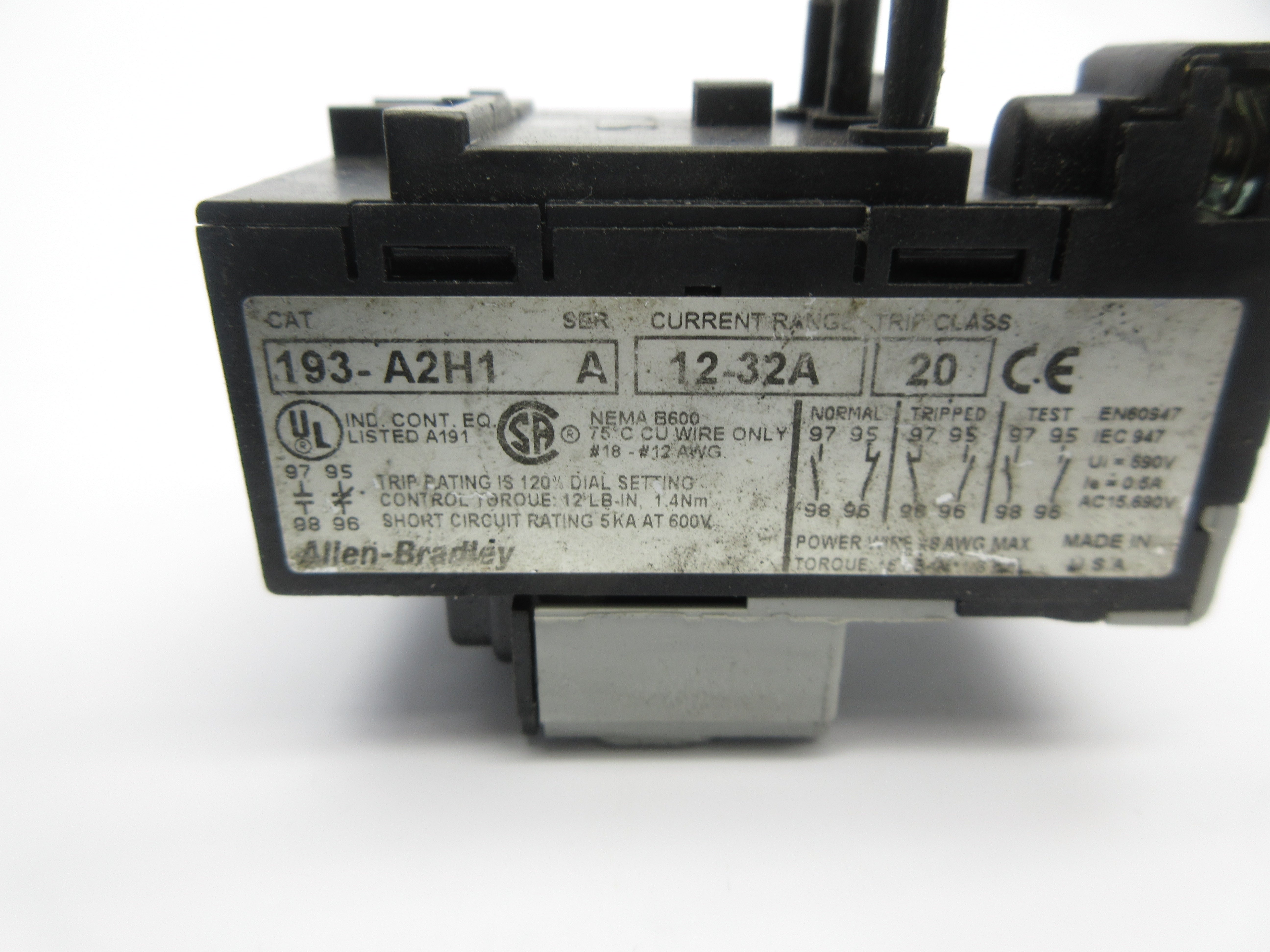 ALLEN BRADLEY 193-A2H1 SER. A 12-32A NSNP