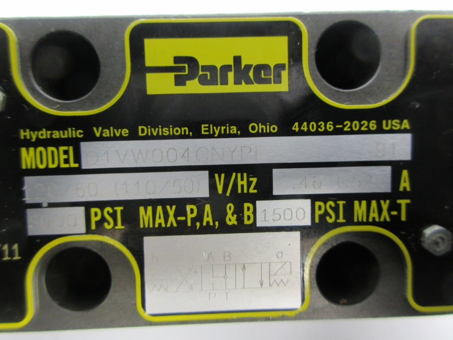 PARKER D1VW004CNYPF91 110/120V .46/.52A 5000PSI NSNP