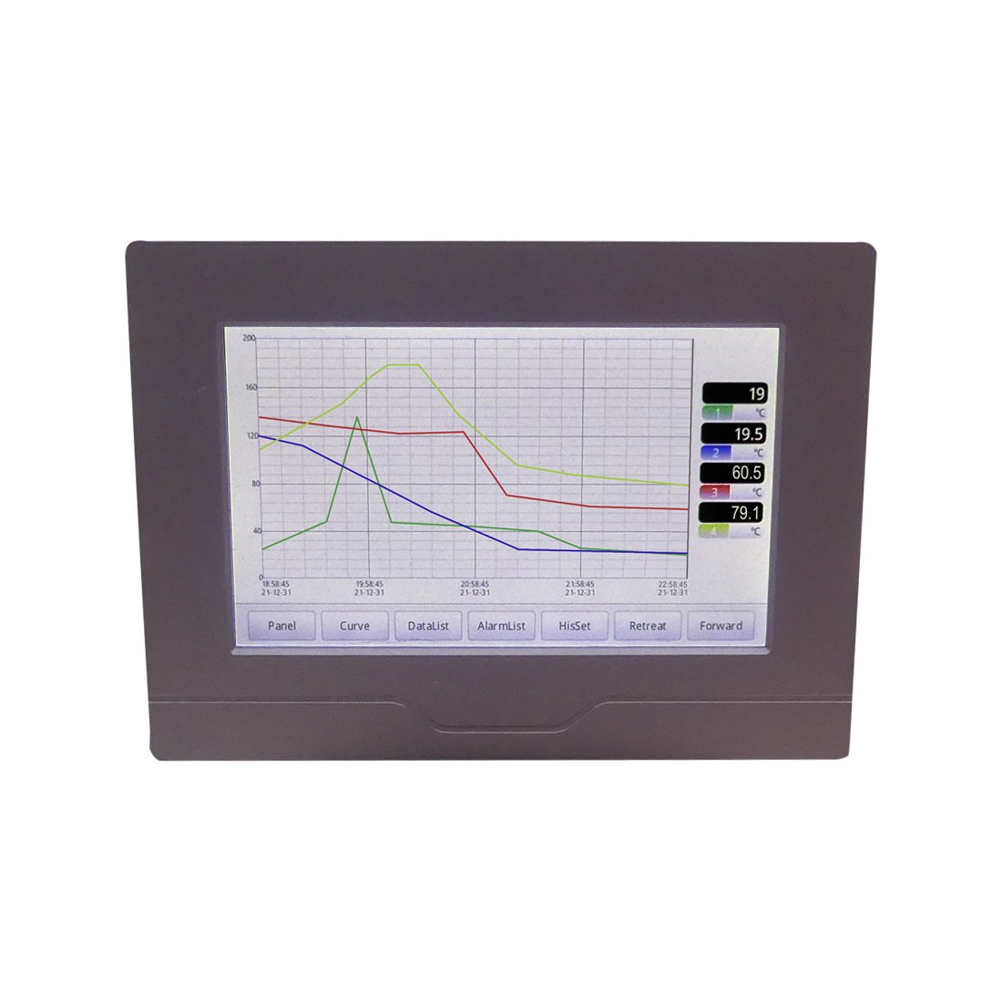 RDP15 Paperless Recorder/Data Logger for Up to Four Thermocouples, RTDs or Process Signals with 5 Inch Display