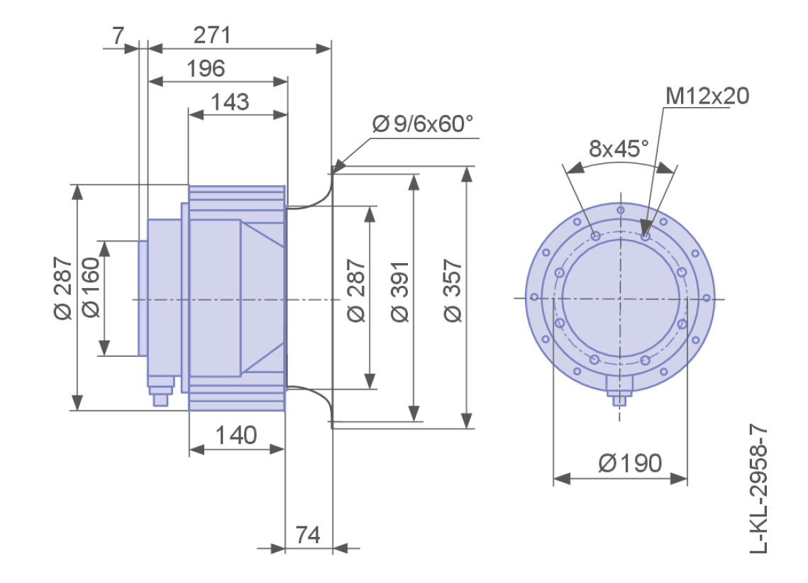 RE35P-4DK.7M.1R ZIEHL-ABEGG centrifugal fan