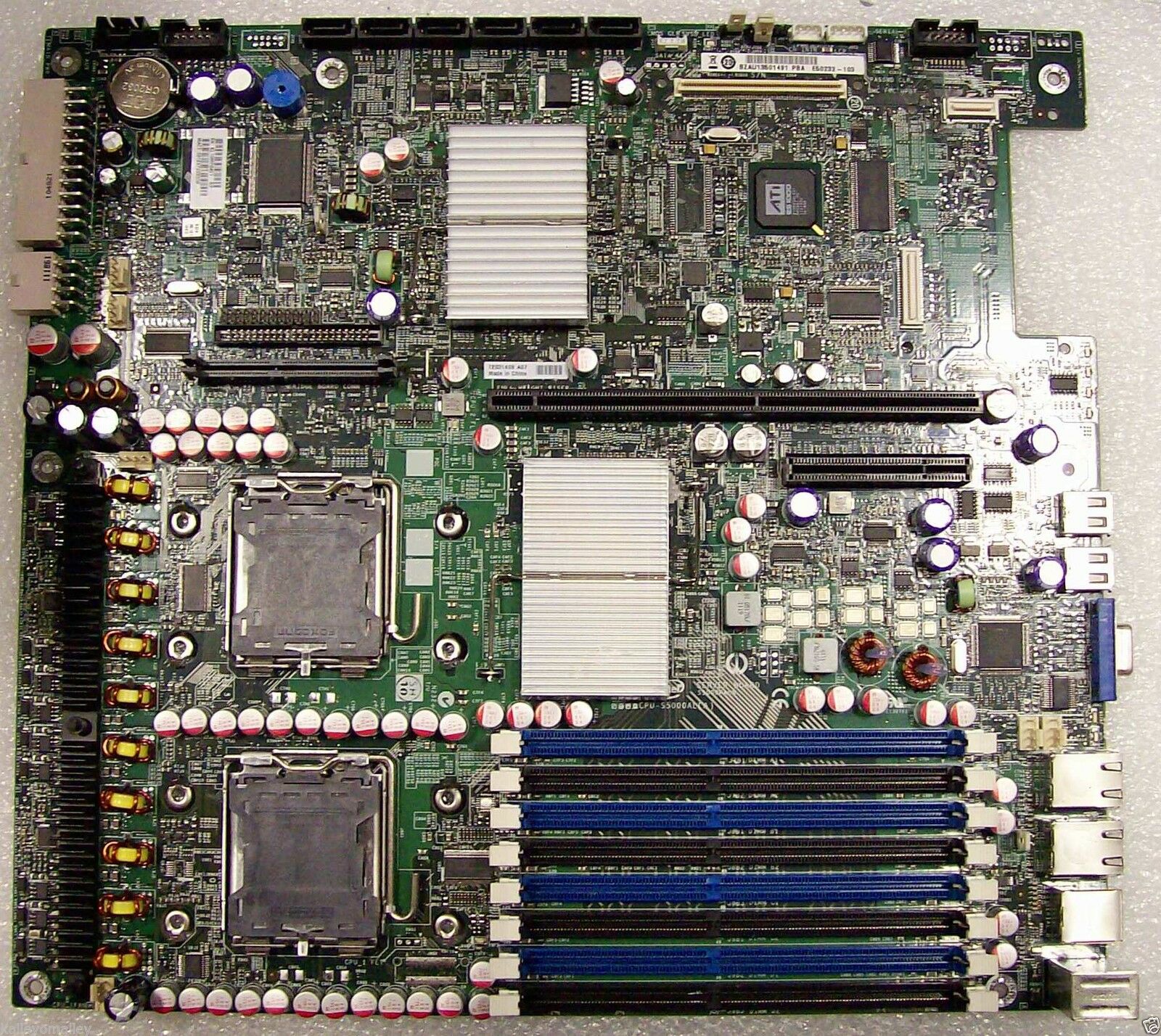 Intel S5000PALR DP Socket LGA771 Max16GB 45nm DDR2 PCIe Video GbE2 Server Motherboard only.