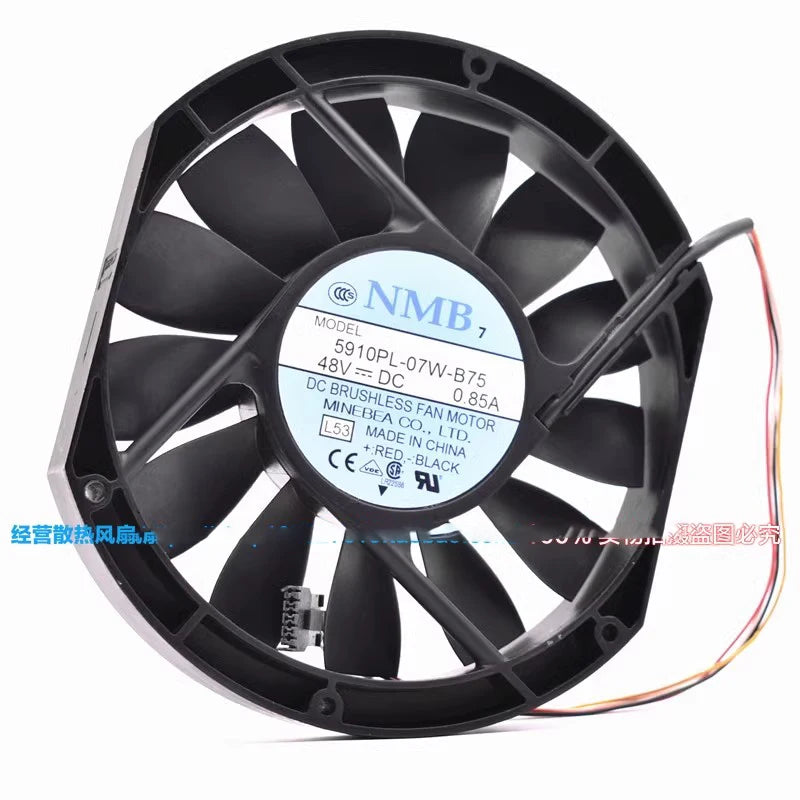 For NMB 5910PL-07W-B75 17025 17cm 170mm DC 48V 0.85A slim industrial cabinet cooling fan - aloinfousa.com