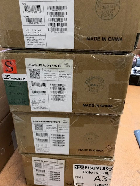 **1Pc** Seasonic 400W PFC 80Plus 1u with 3 Power Connectors "20Pins, 22Pins & 24Pins" Connector Power Supply - SS-400H1U
