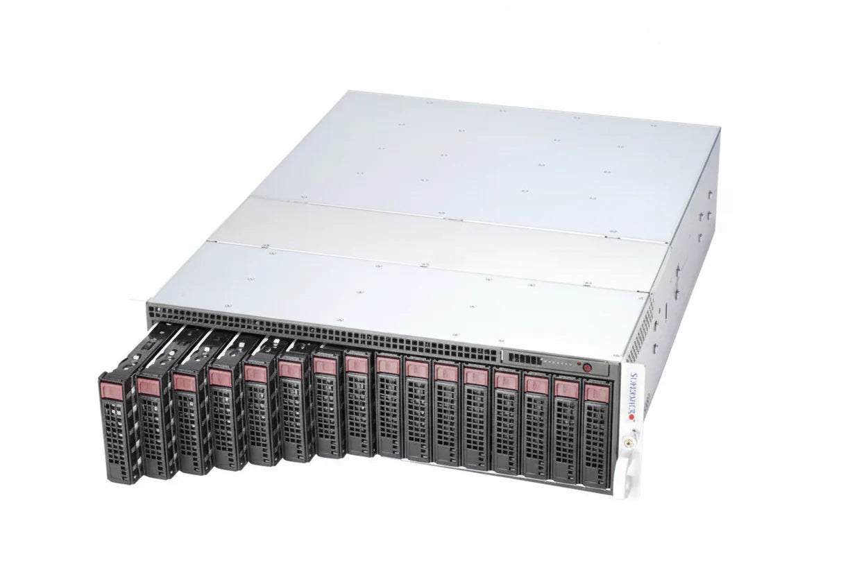 Supermicro SYS-5039MS-H8TRF 3U 8 Node MicroCloud - Xeon E3-1230 v6 | 256GB DDR4 (2x16GB Per Node)