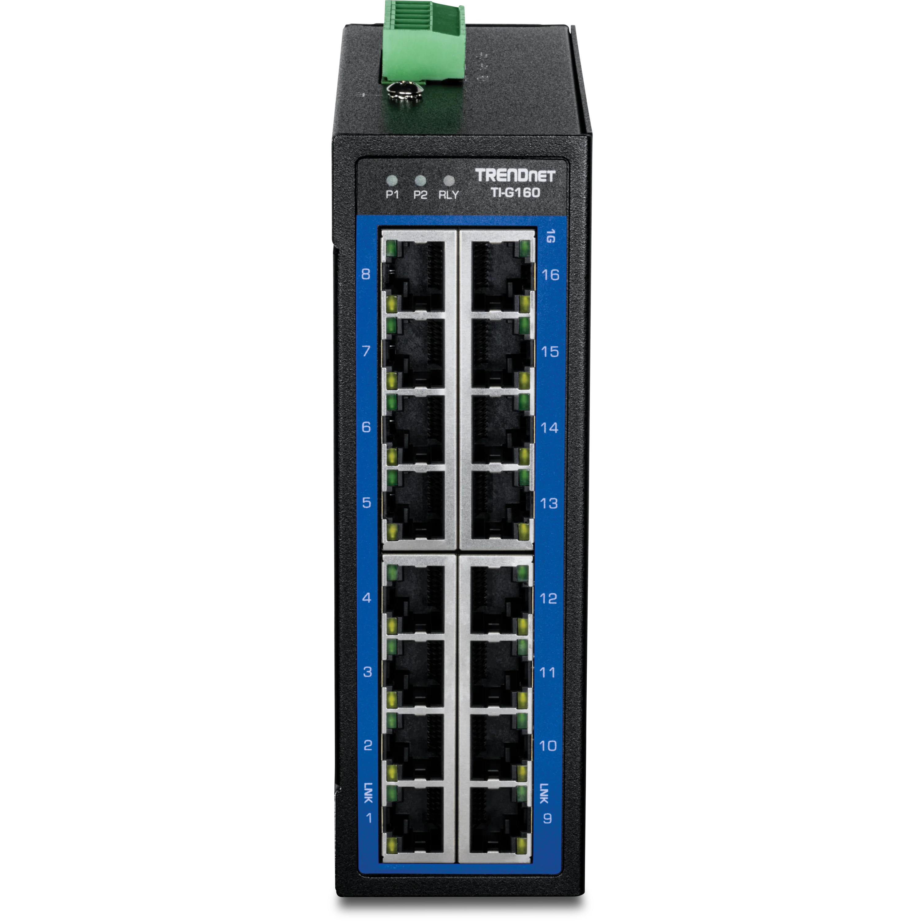 TRENDnet TI-G160 16-Port Industrial Gigabit DIN-Rail Switch
