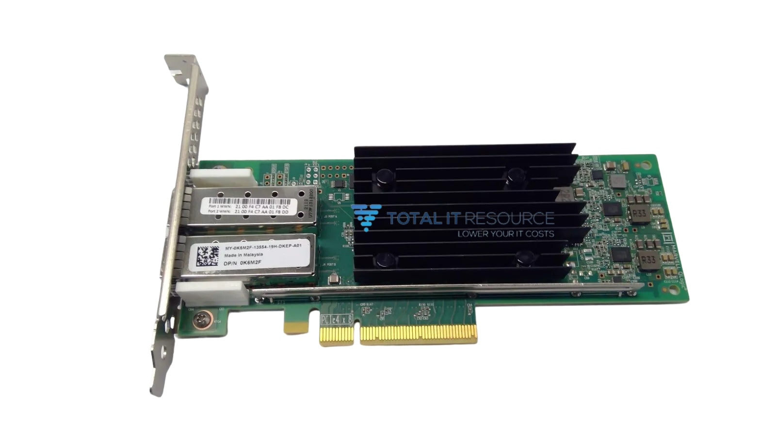 NMDJF Dell Qlogic QLE2772-DEL 32GB Dual Port PCIe Host Bus Adapter Card