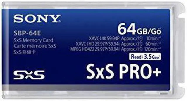 Alt view image 4 of 4 - Sony SxS PRO+ E Series 64GB Memory Card #SBP64E