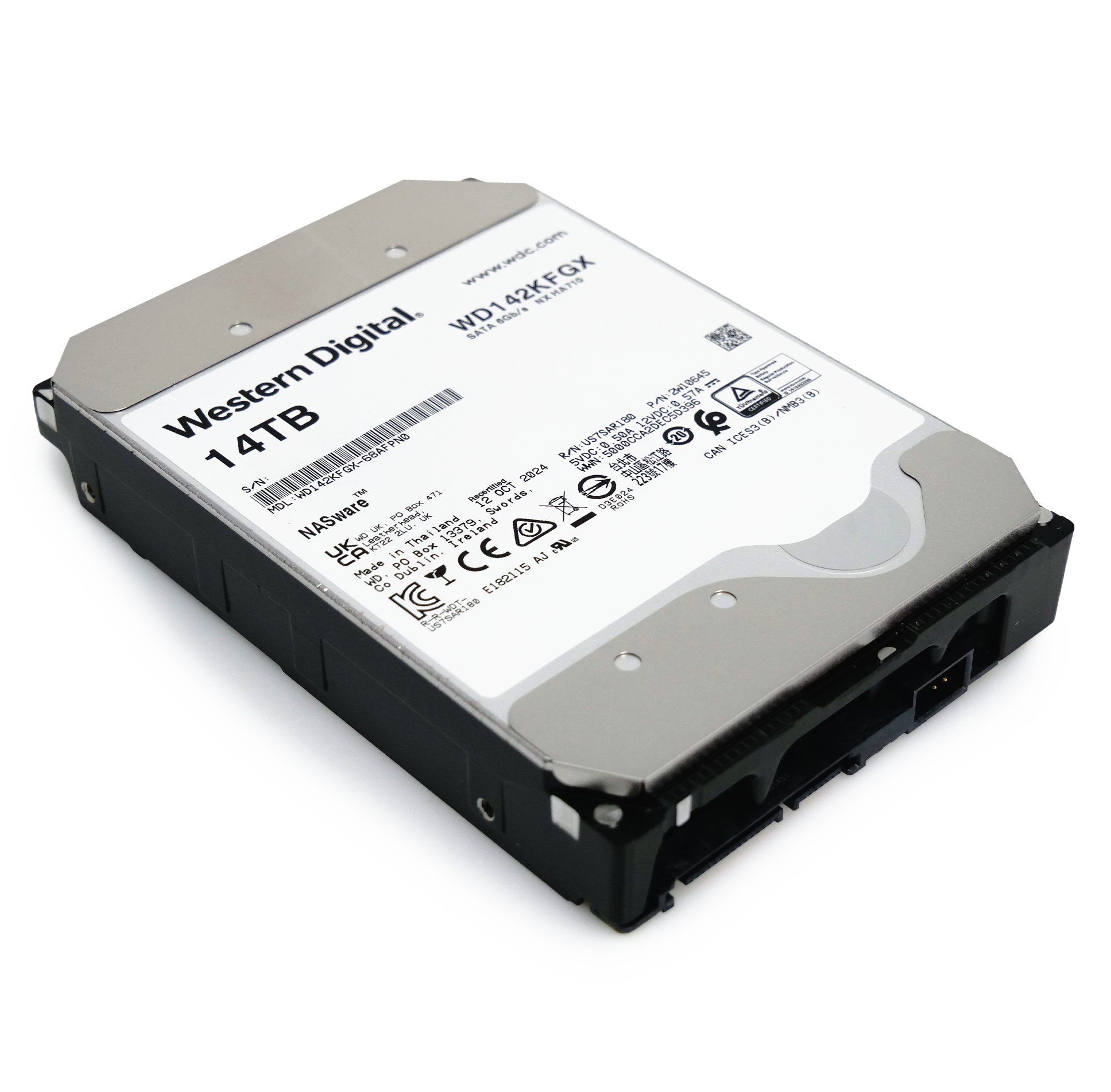 Western Digital Red Pro WD142KFGX 14TB 7.2K RPM SATA 6Gb/s 512e 3.5in Hard Drive