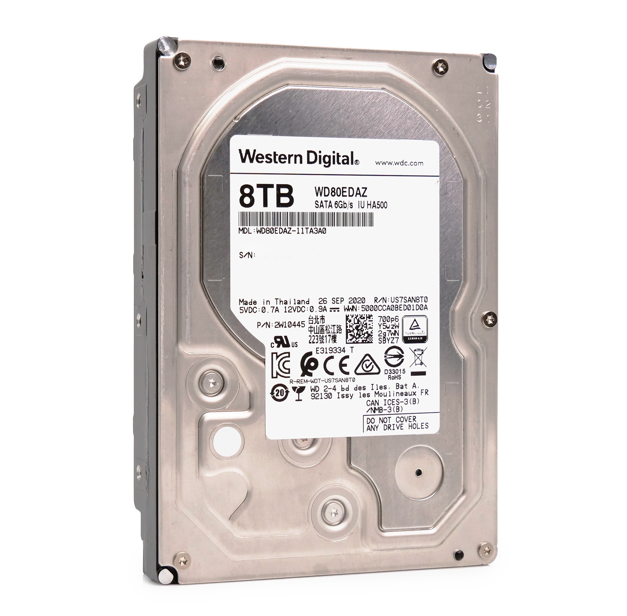 Western Digital WD80EDAZ-11TA3A0 8TB 5.4K RPM SATA 6Gb/s 512e 3.5in Refurbished HDD