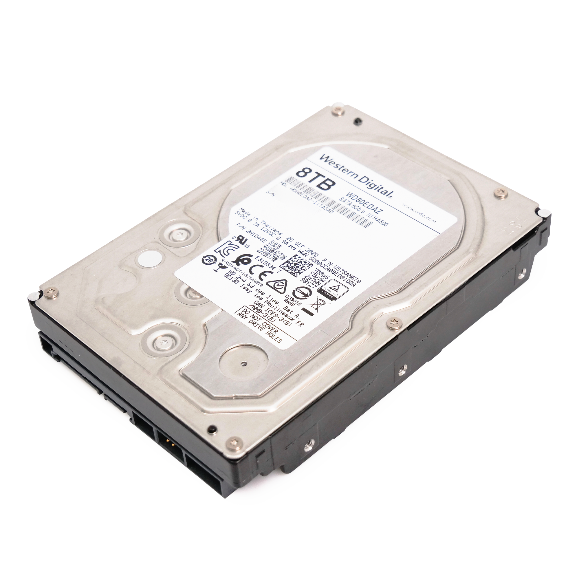 Western Digital WD80EDAZ-11TA3A0 8TB 5.4K RPM SATA 6Gb/s 512e 3.5in Refurbished HDD